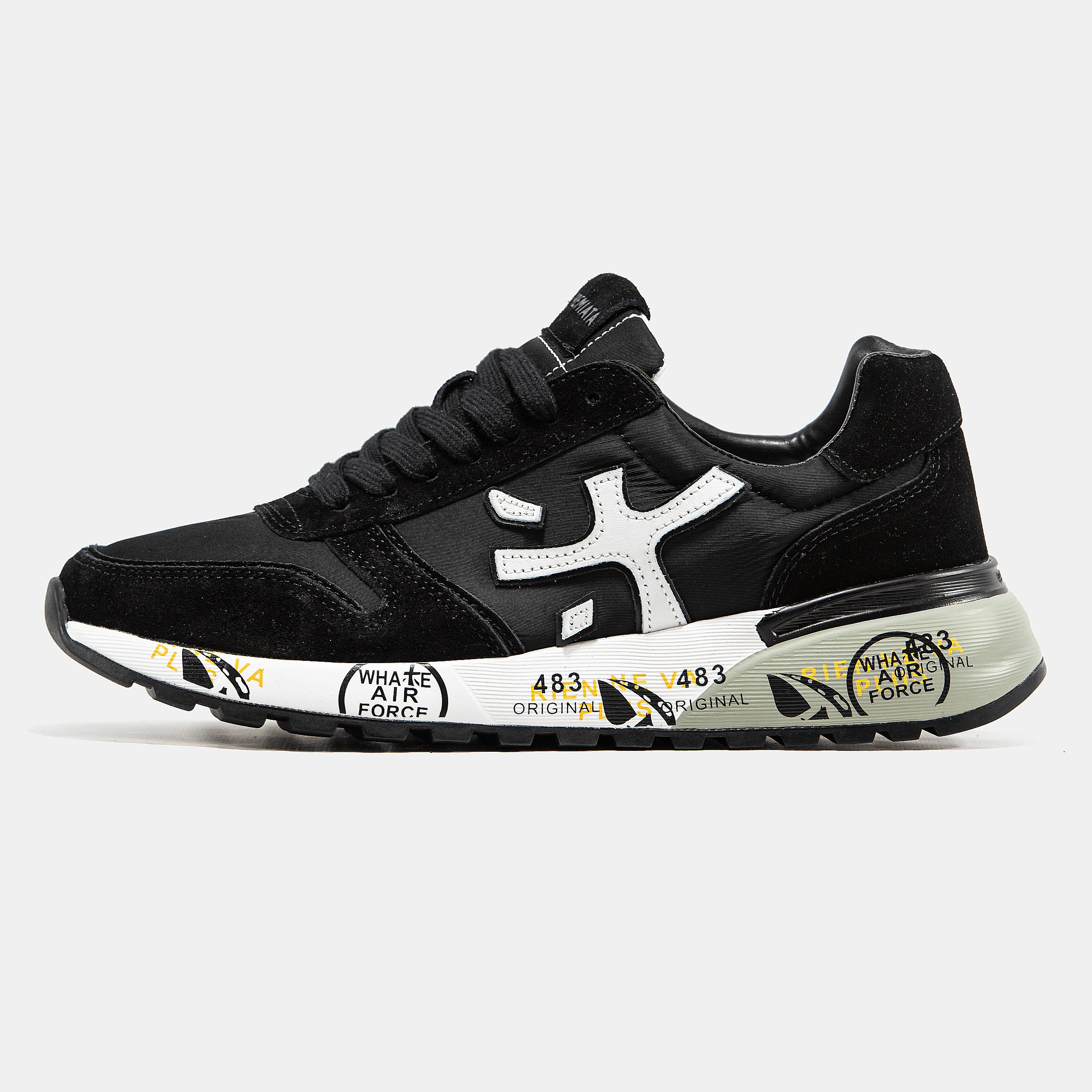 Premiata Mick Black White Grey Sole