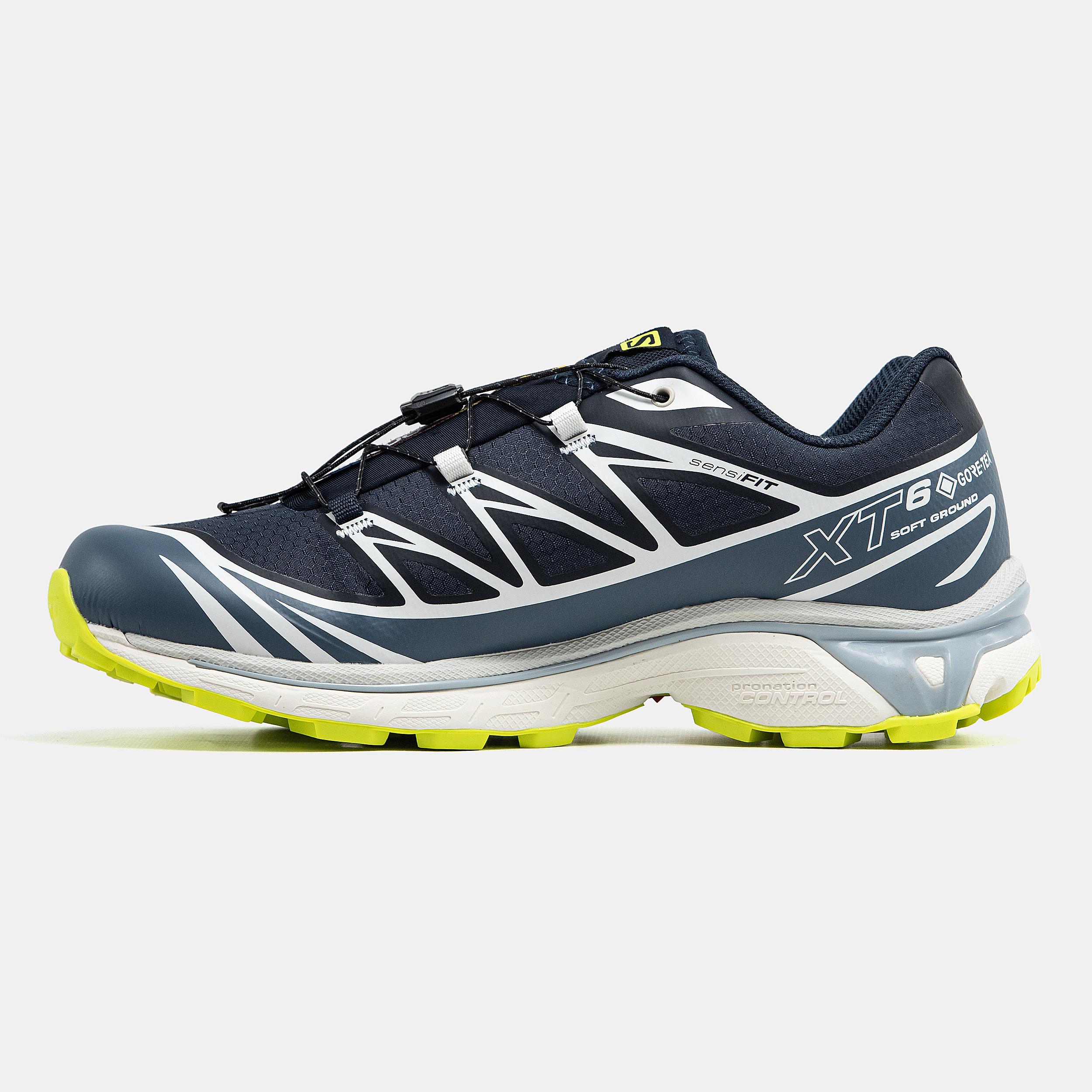 Salomon XT-6 Soft Ground Gore-Tex Navy White Yellow - изображение 2