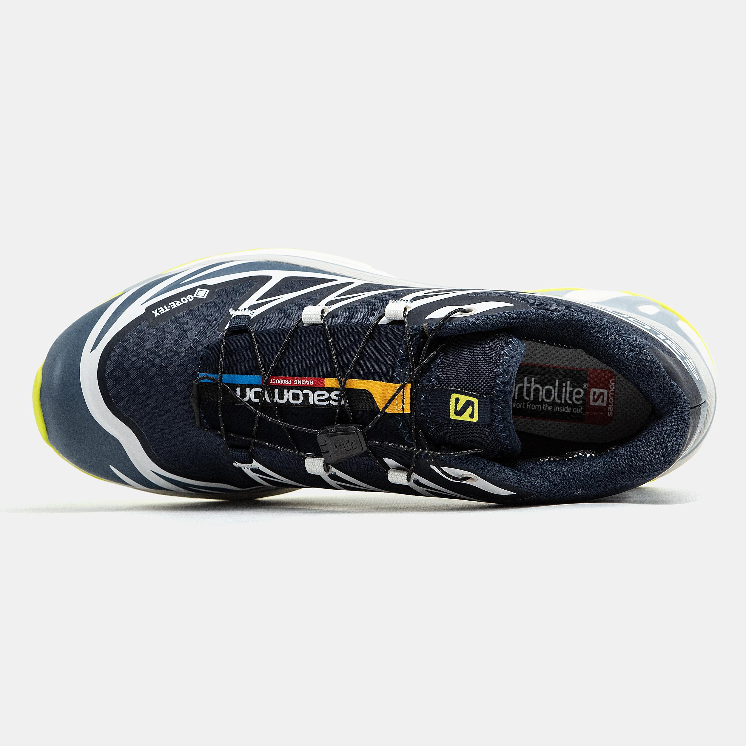 Salomon XT-6 Soft Ground Gore-Tex Navy White Yellow - изображение 3