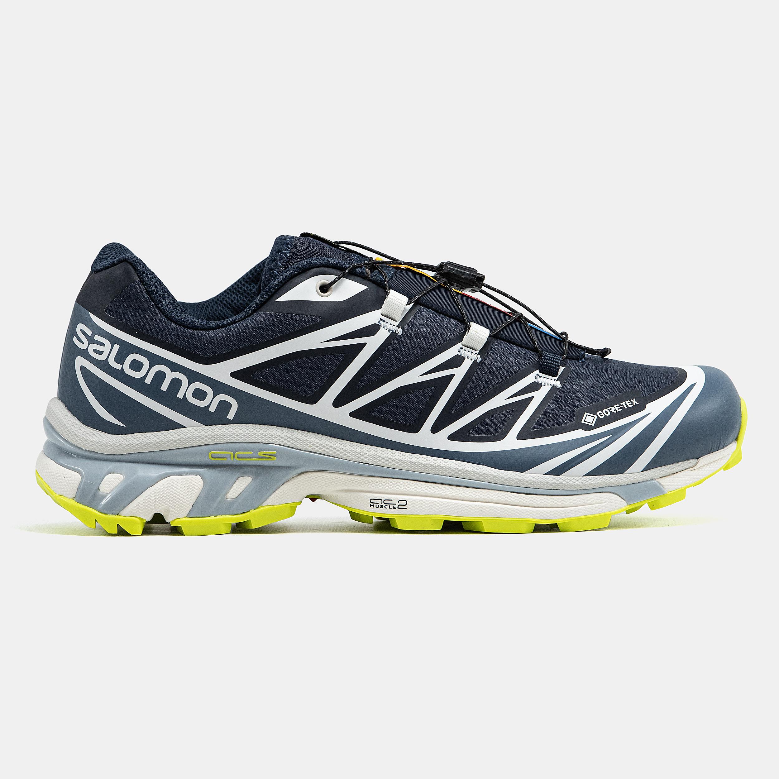 Salomon XT-6 Soft Ground Gore-Tex Navy White Yellow - изображение 4