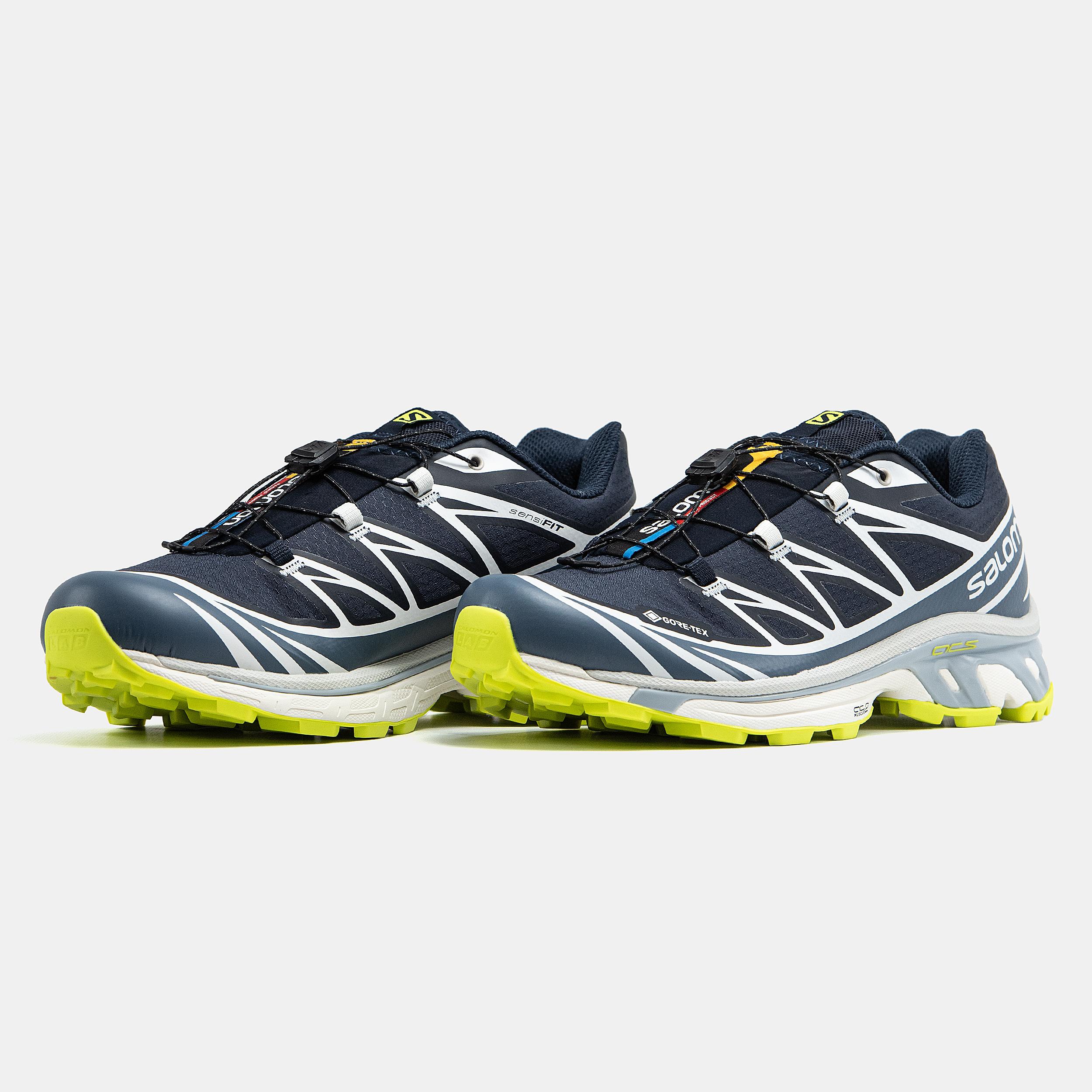 Salomon XT-6 Soft Ground Gore-Tex Navy White Yellow - изображение 6