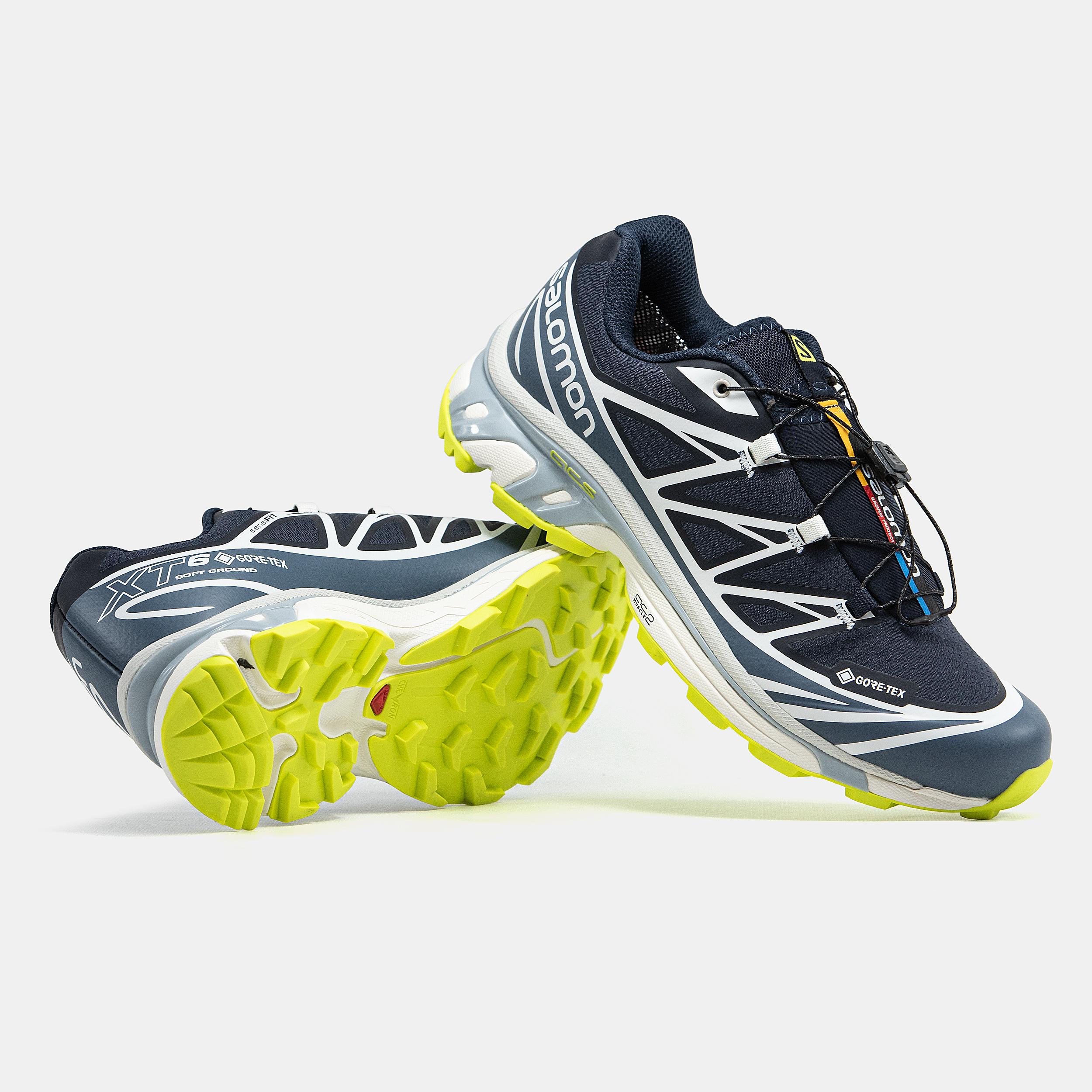 Salomon XT-6 Soft Ground Gore-Tex Navy White Yellow - изображение 7