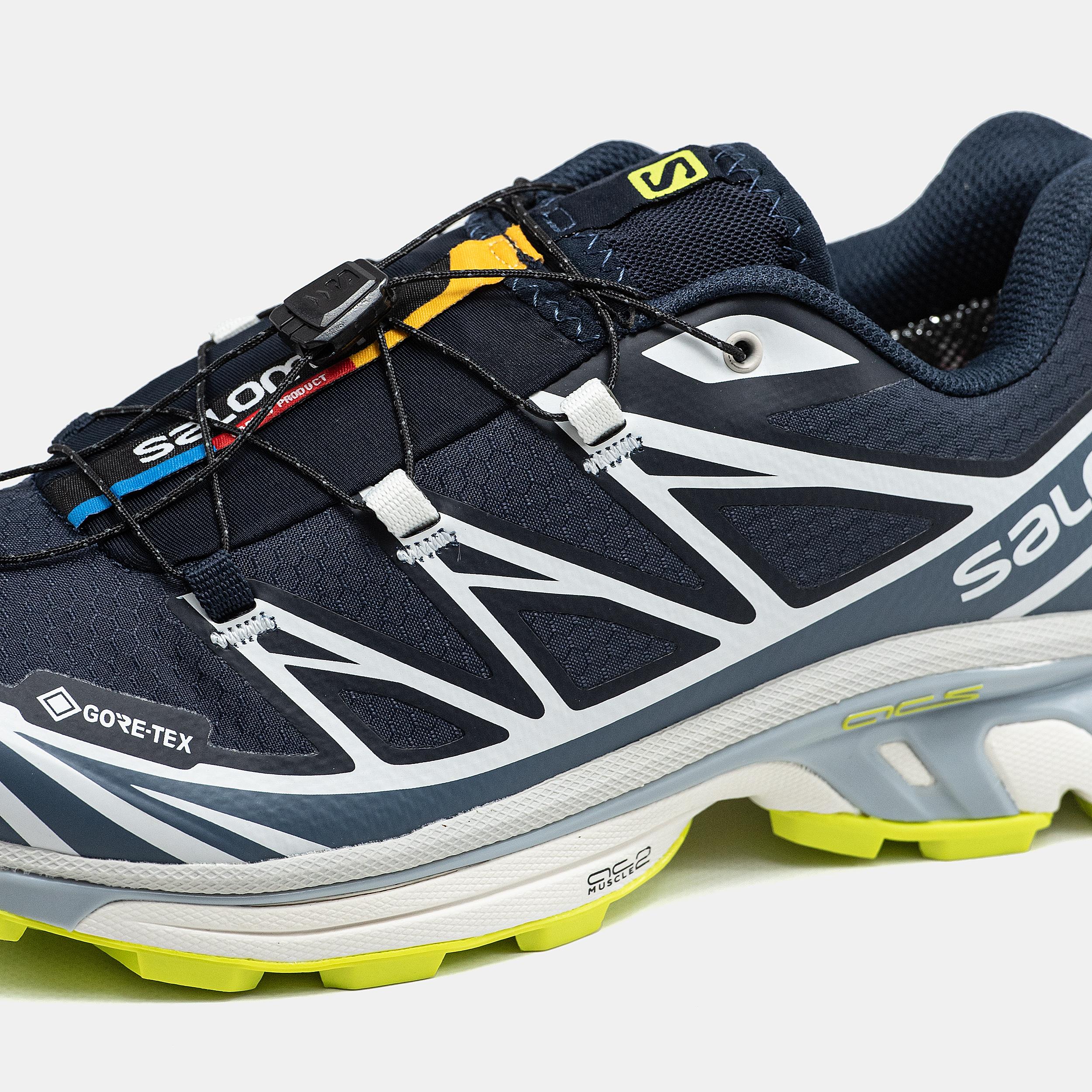 Salomon XT-6 Soft Ground Gore-Tex Navy White Yellow - изображение 8