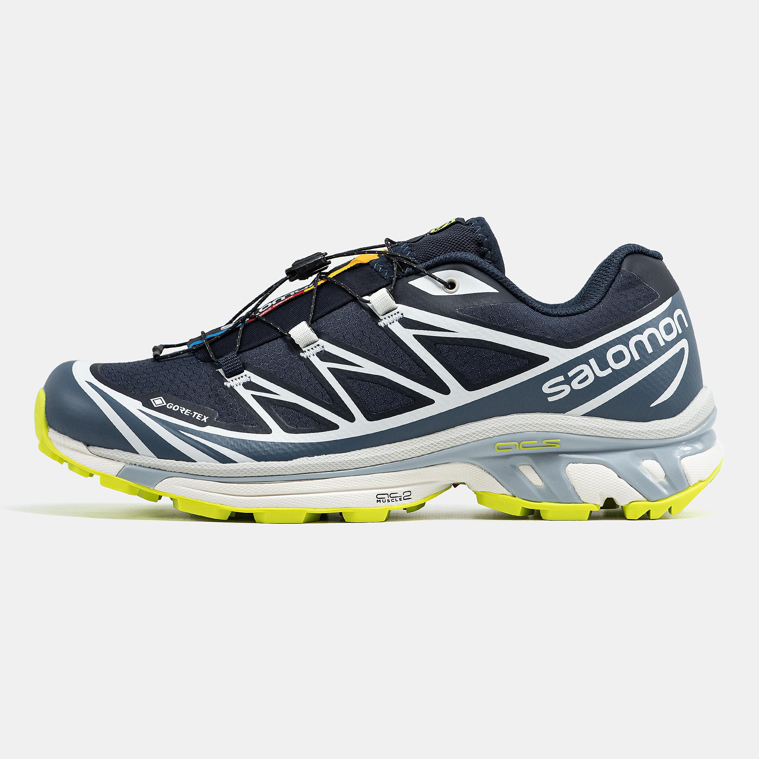 Salomon XT-6 Soft Ground Gore-Tex Navy White Yellow