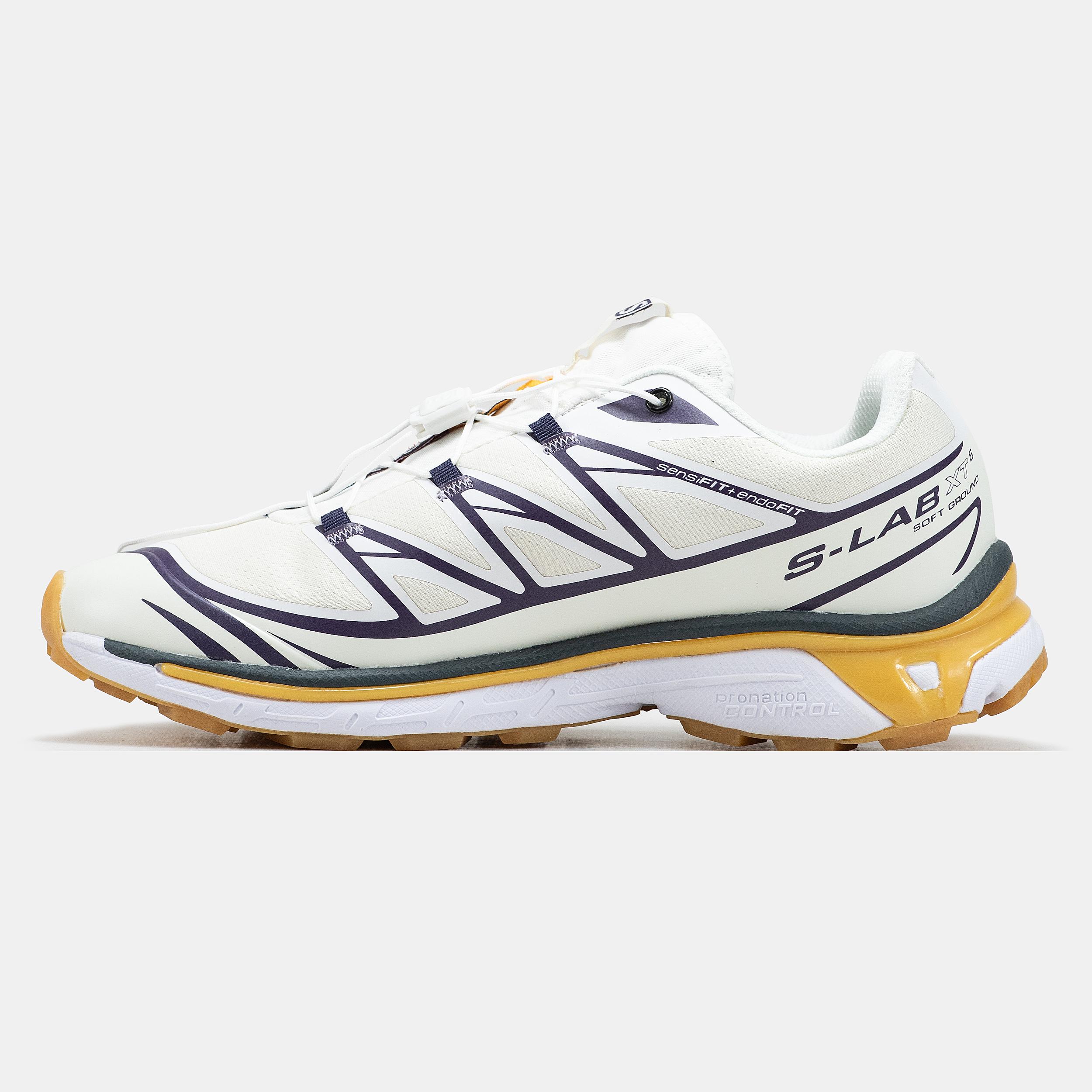 Salomon XT-6 Softground White Navy Yellow - изображение 2