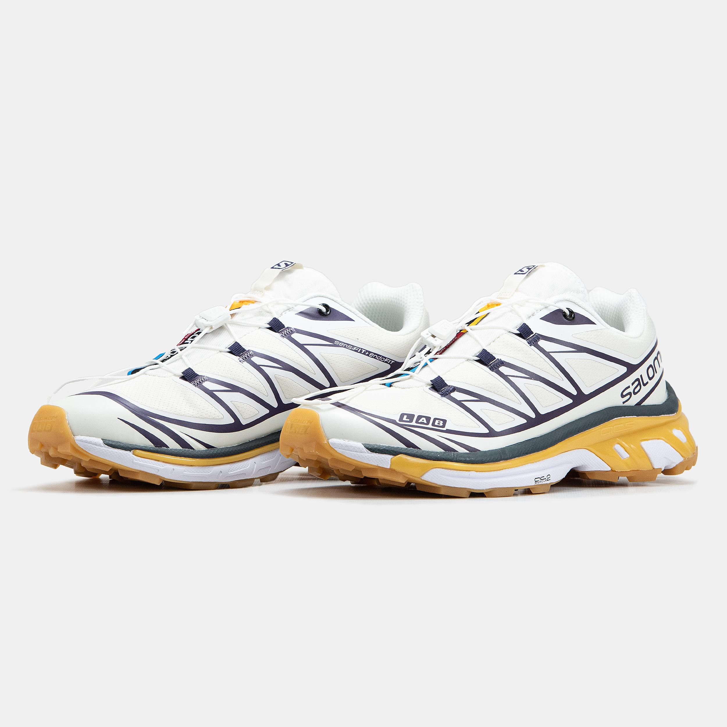 Salomon XT-6 Softground White Navy Yellow - изображение 6