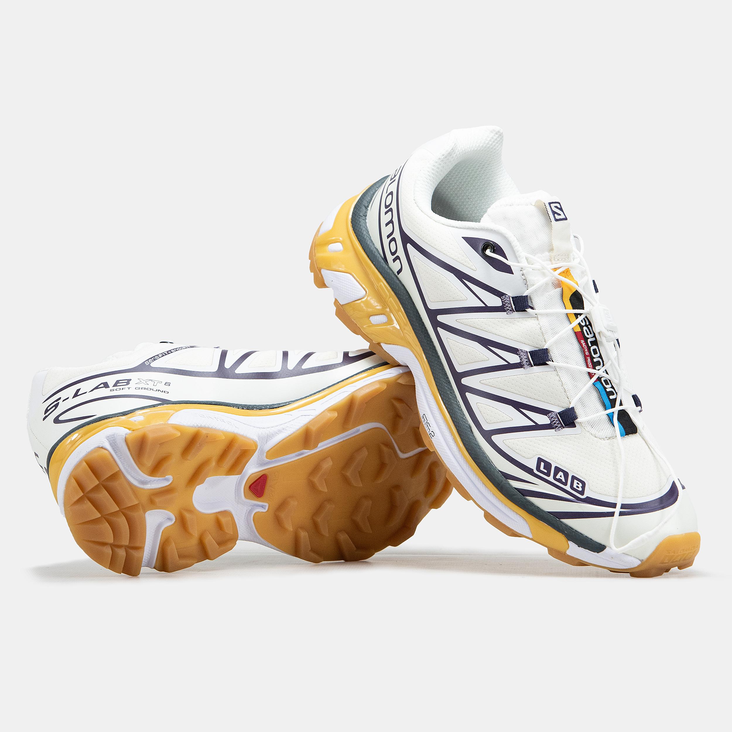 Salomon XT-6 Softground White Navy Yellow - изображение 7