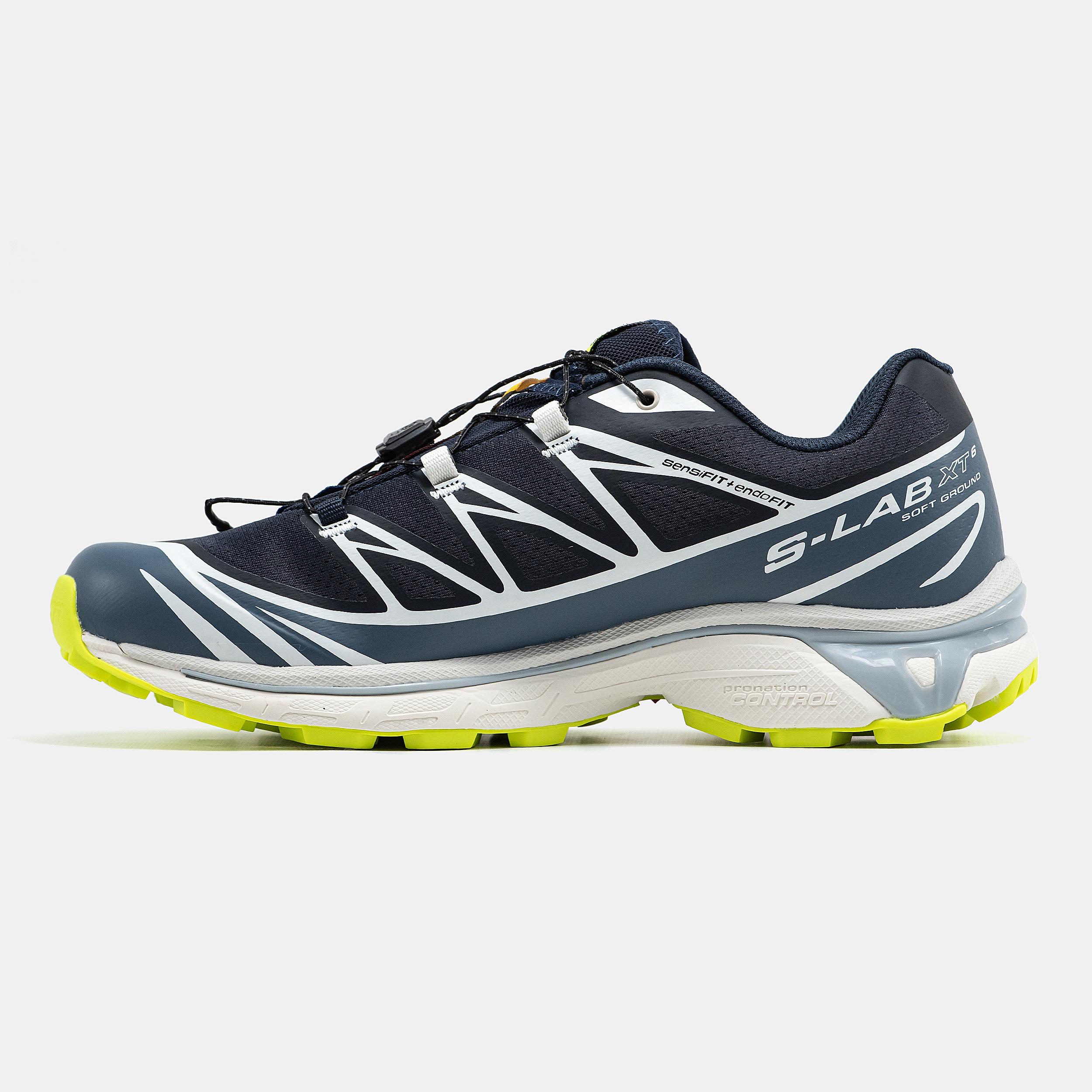 Salomon XT-6 Softground Navy Lime Grey - изображение 1