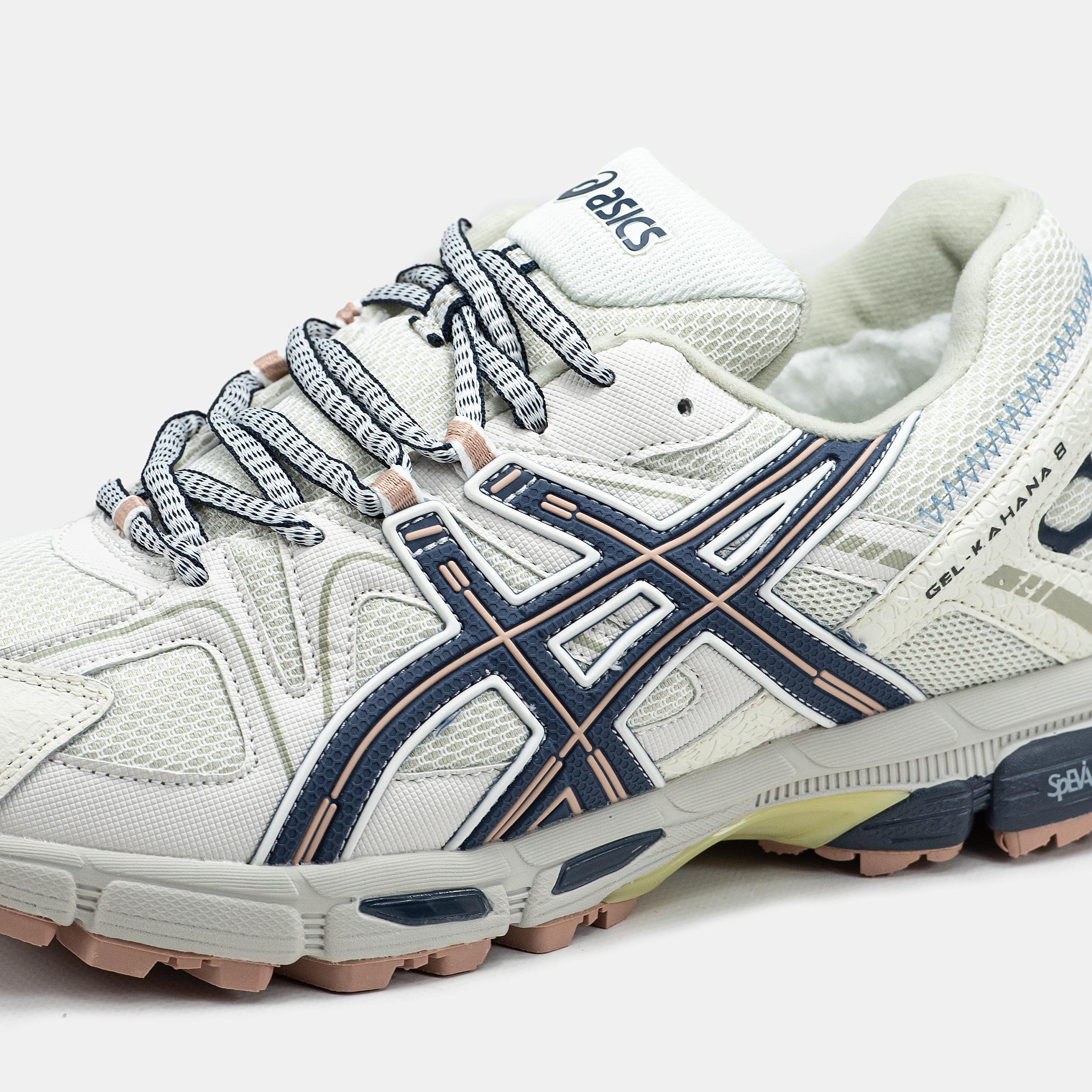 Asics Gel-Kahana 8 Winter White Navy Beige - изображение 6