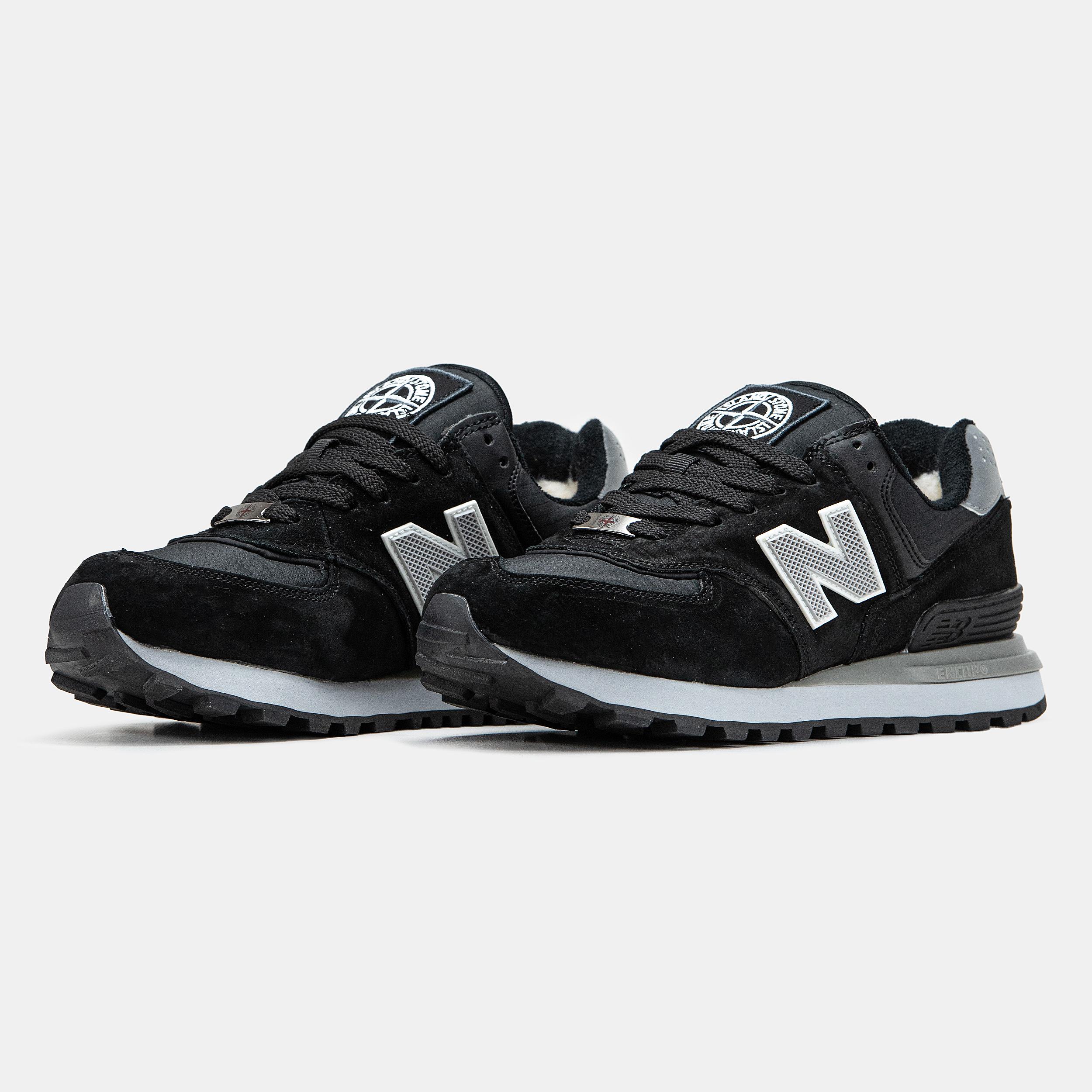 New Balance 574 x Stone Island Winter Black Grey - изображение 6