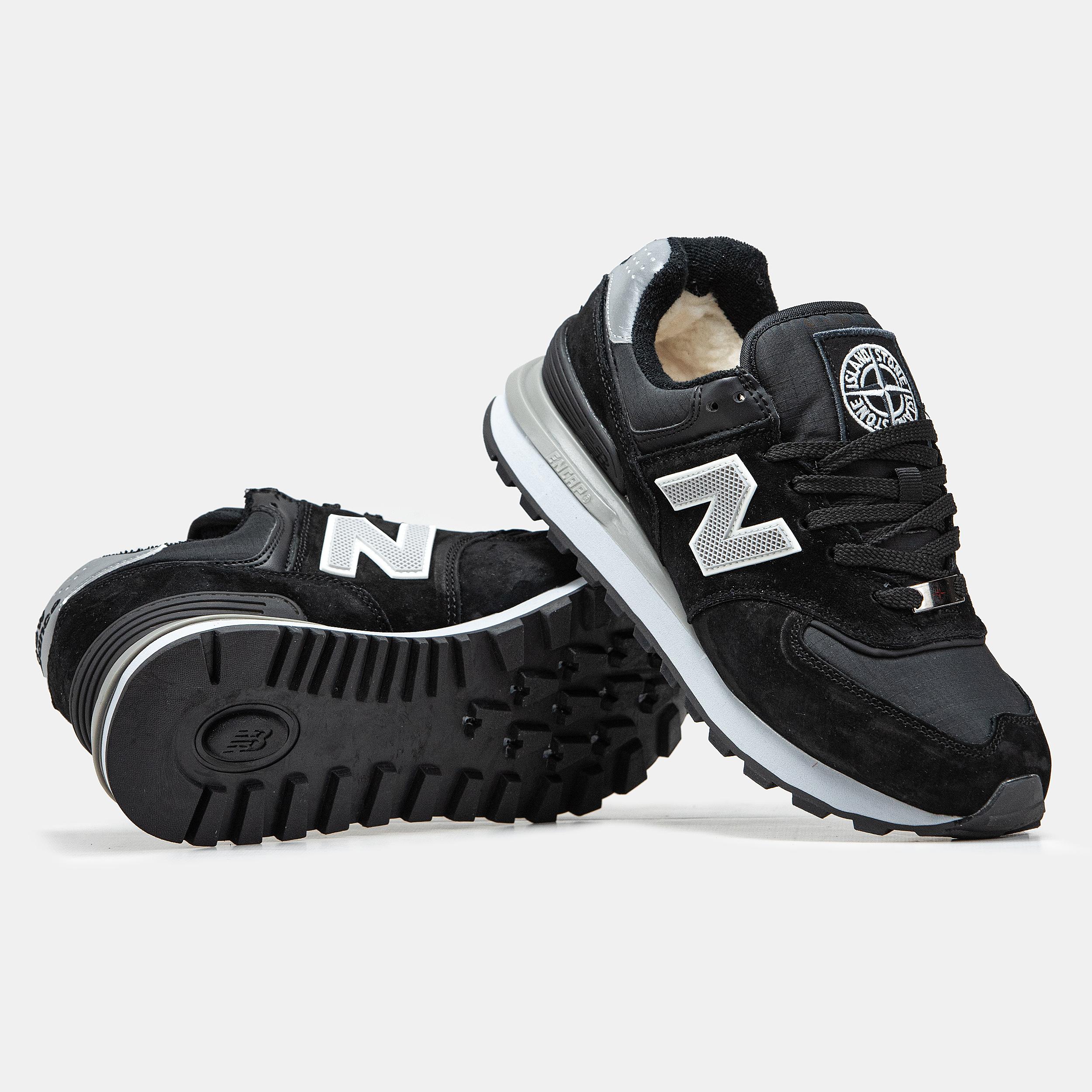 New Balance 574 x Stone Island Winter Black Grey - изображение 7
