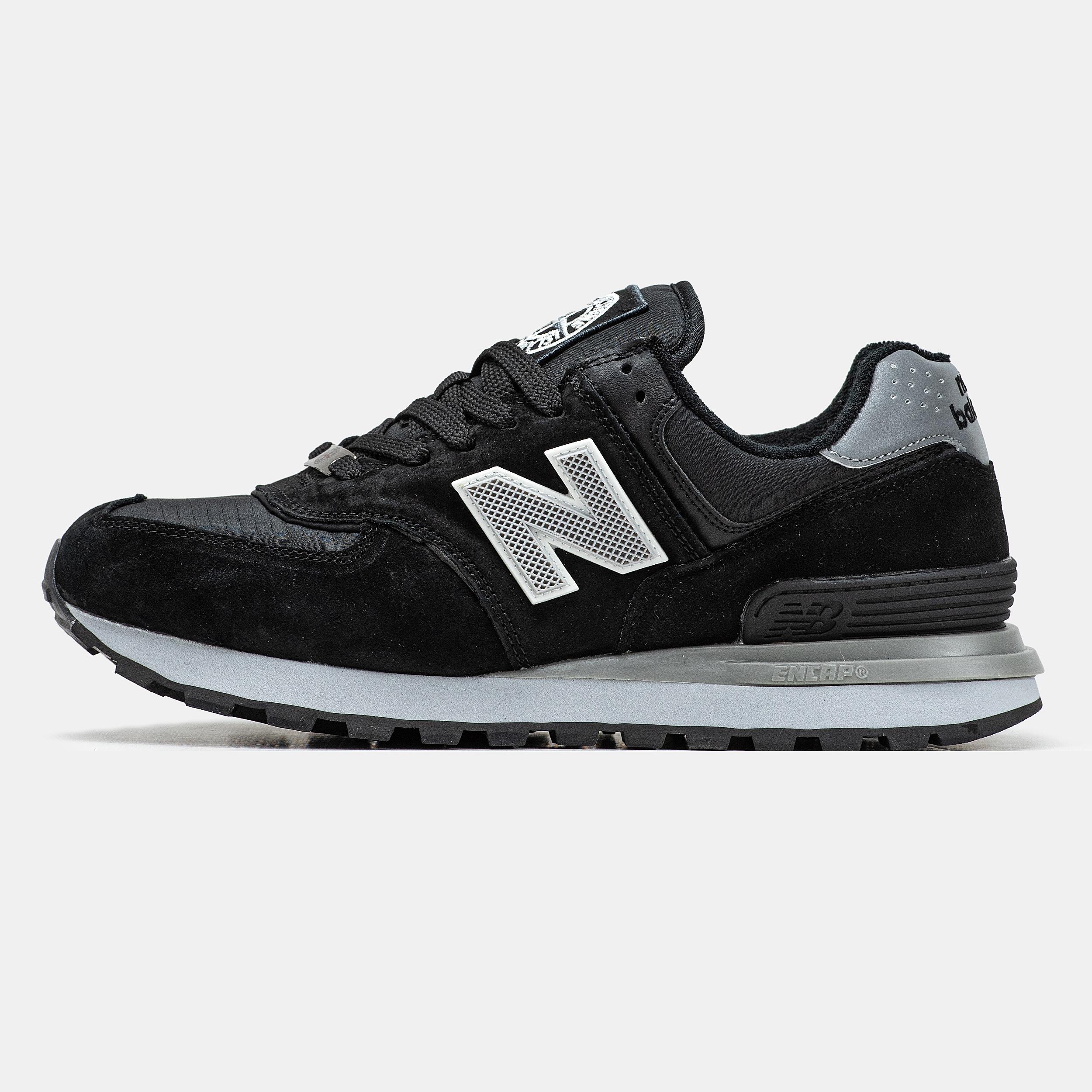 New Balance 574 x Stone Island Winter Black Grey