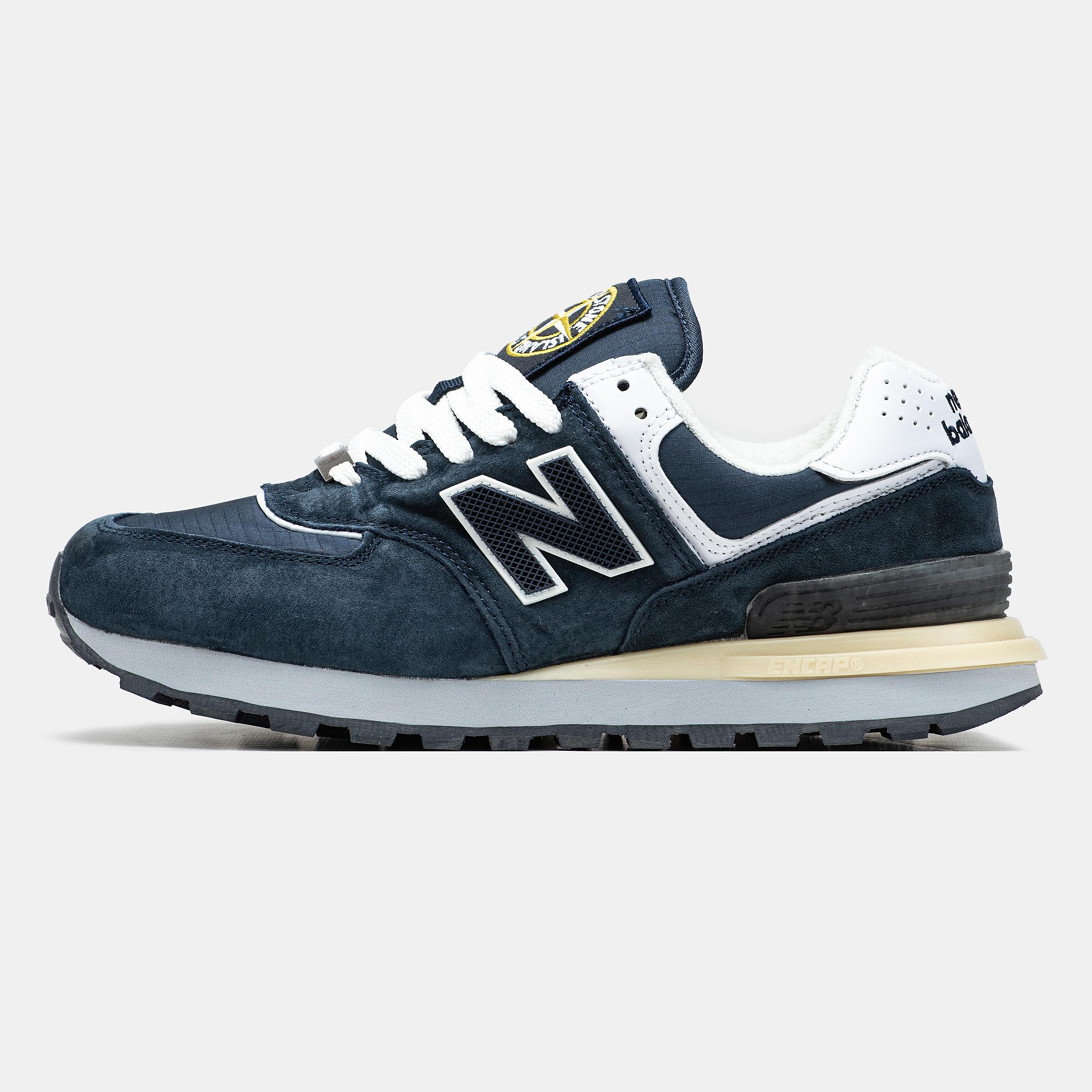 New Balance 574 x Stone Island Winter Navy White