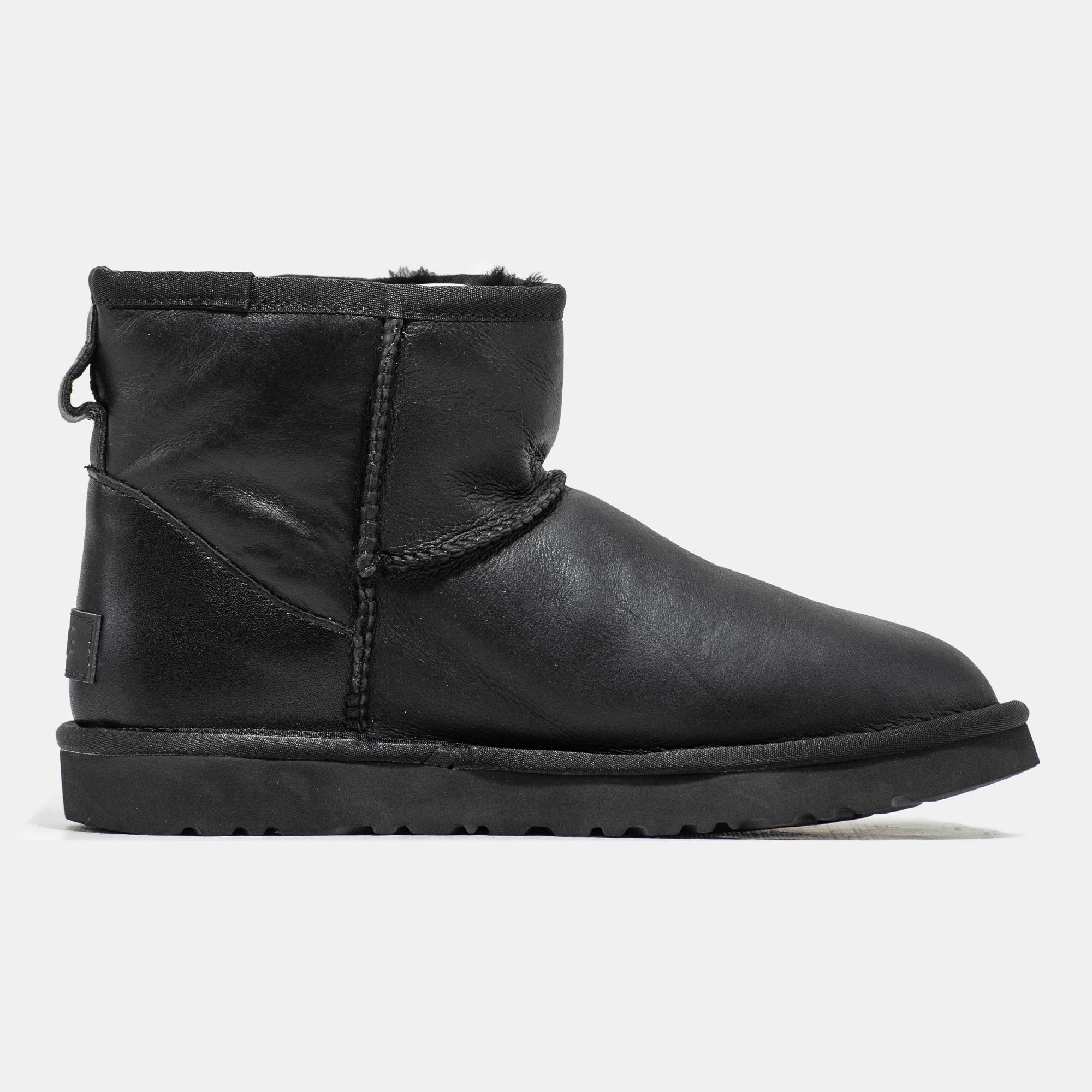 UGG Classic Mini Leather Jet Black - изображение 2