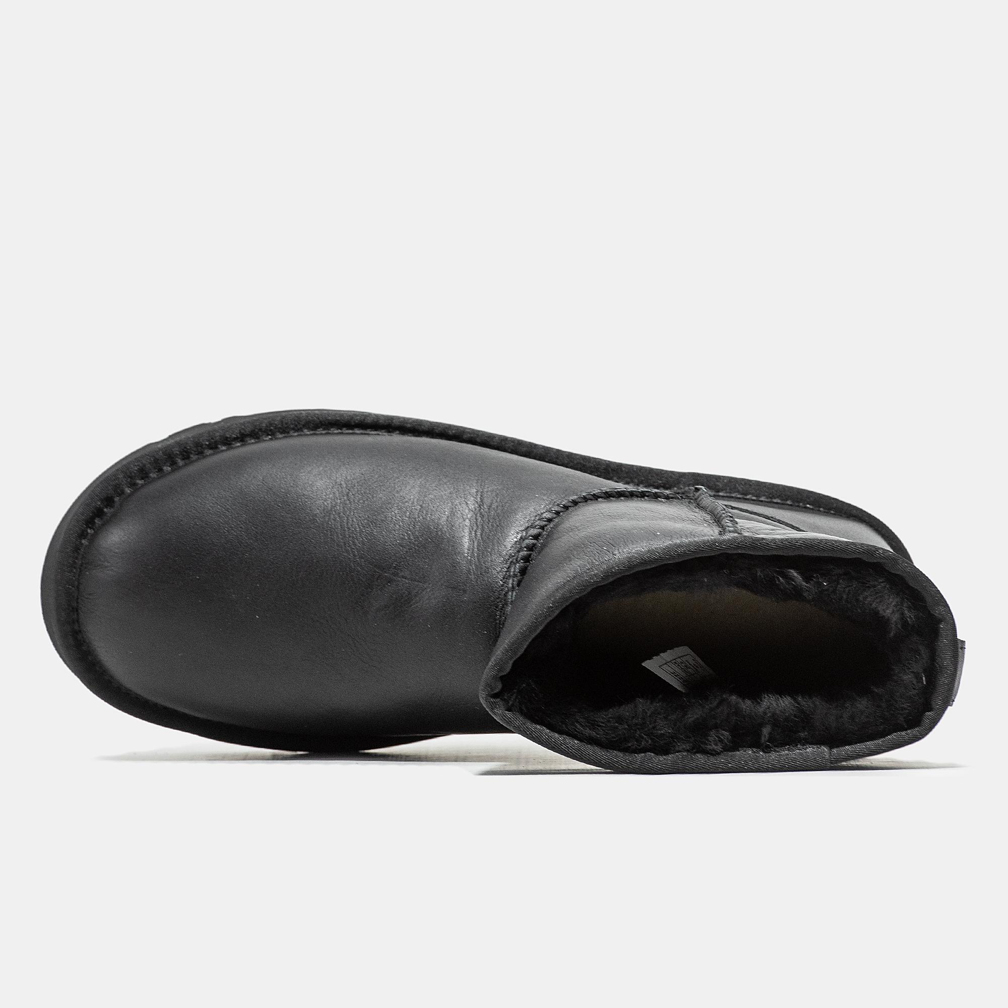 UGG Classic Mini Leather Jet Black - изображение 3