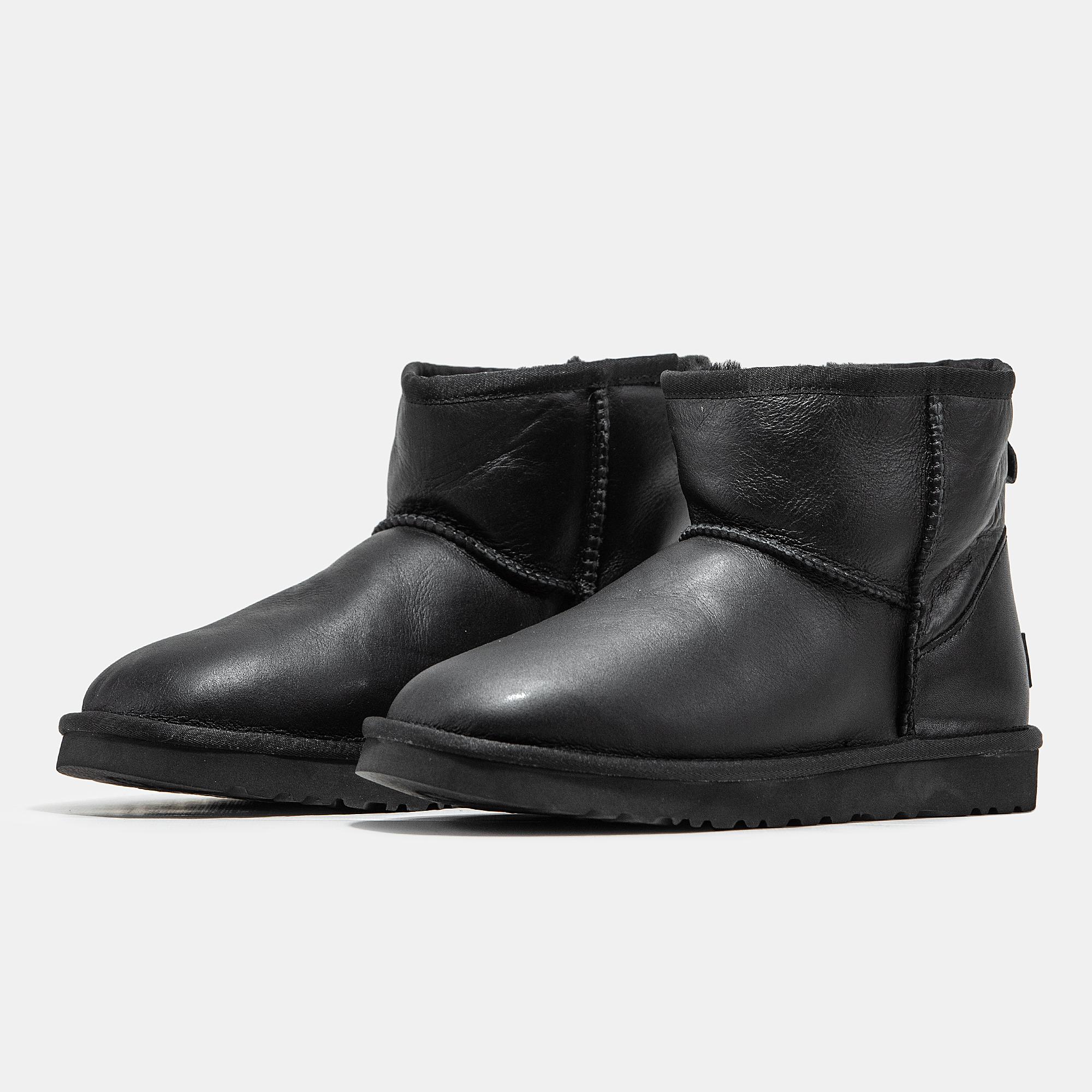 UGG Classic Mini Leather Jet Black - изображение 5