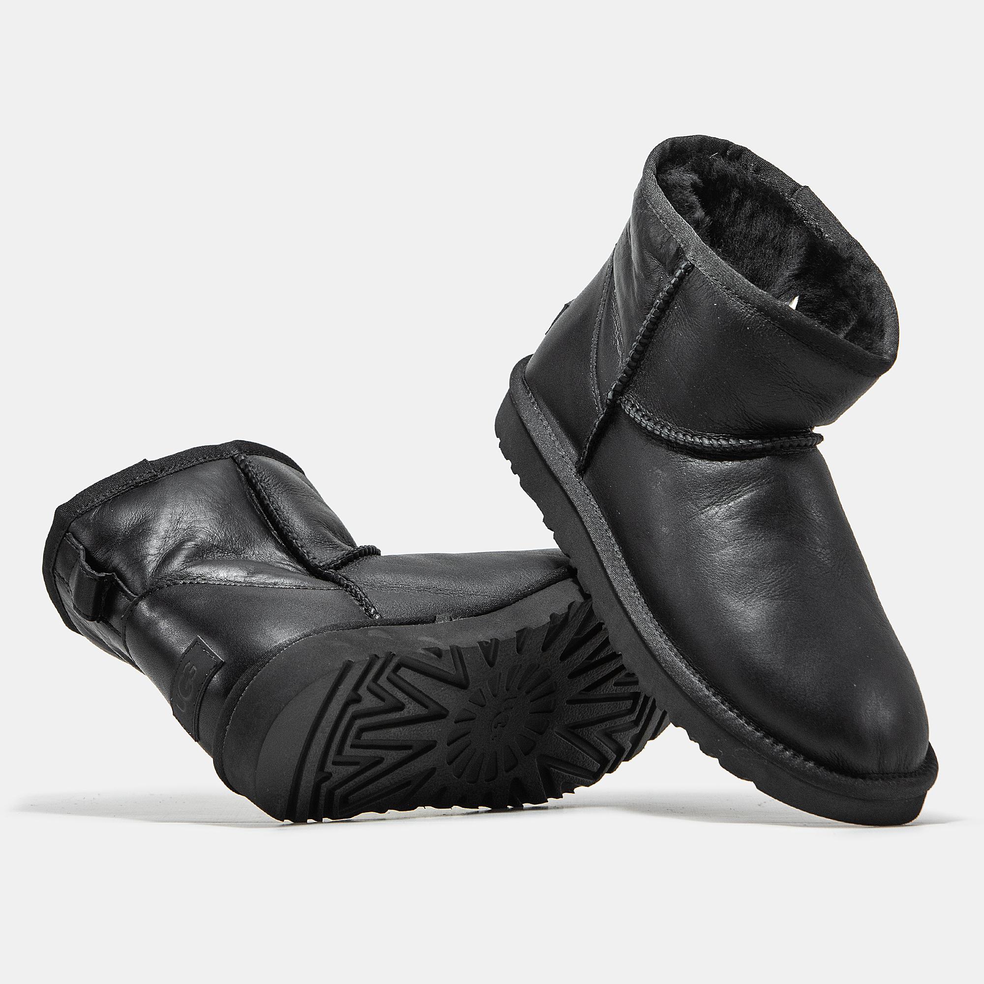 UGG Classic Mini Leather Jet Black - изображение 6