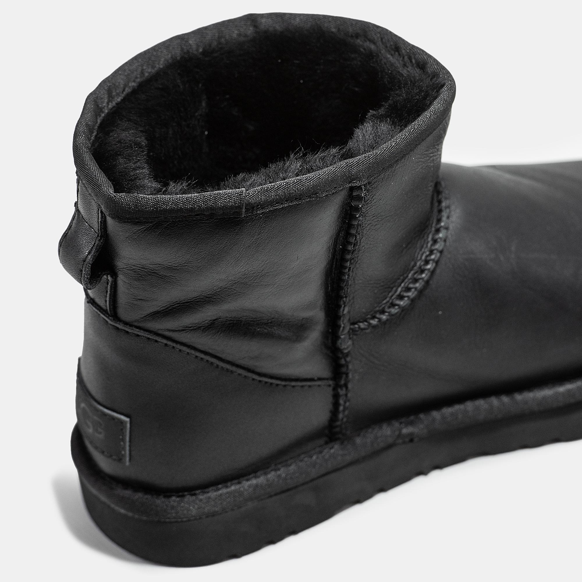 UGG Classic Mini Leather Jet Black - изображение 7