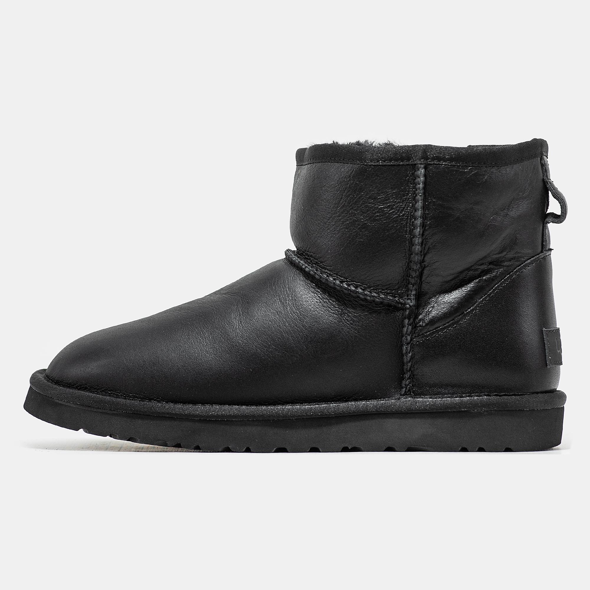 UGG Classic Mini Leather Jet Black