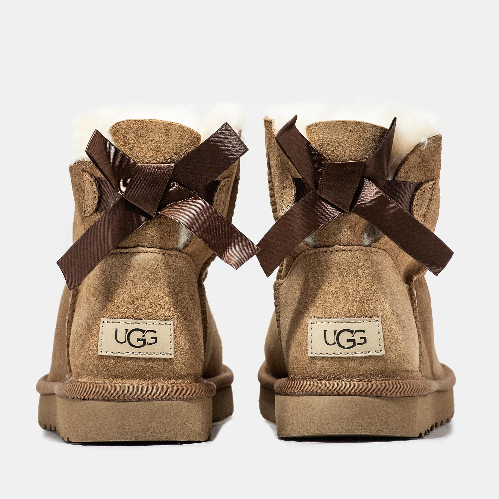 UGG Classic Mini Bailey Bow Chestnut - изображение 4