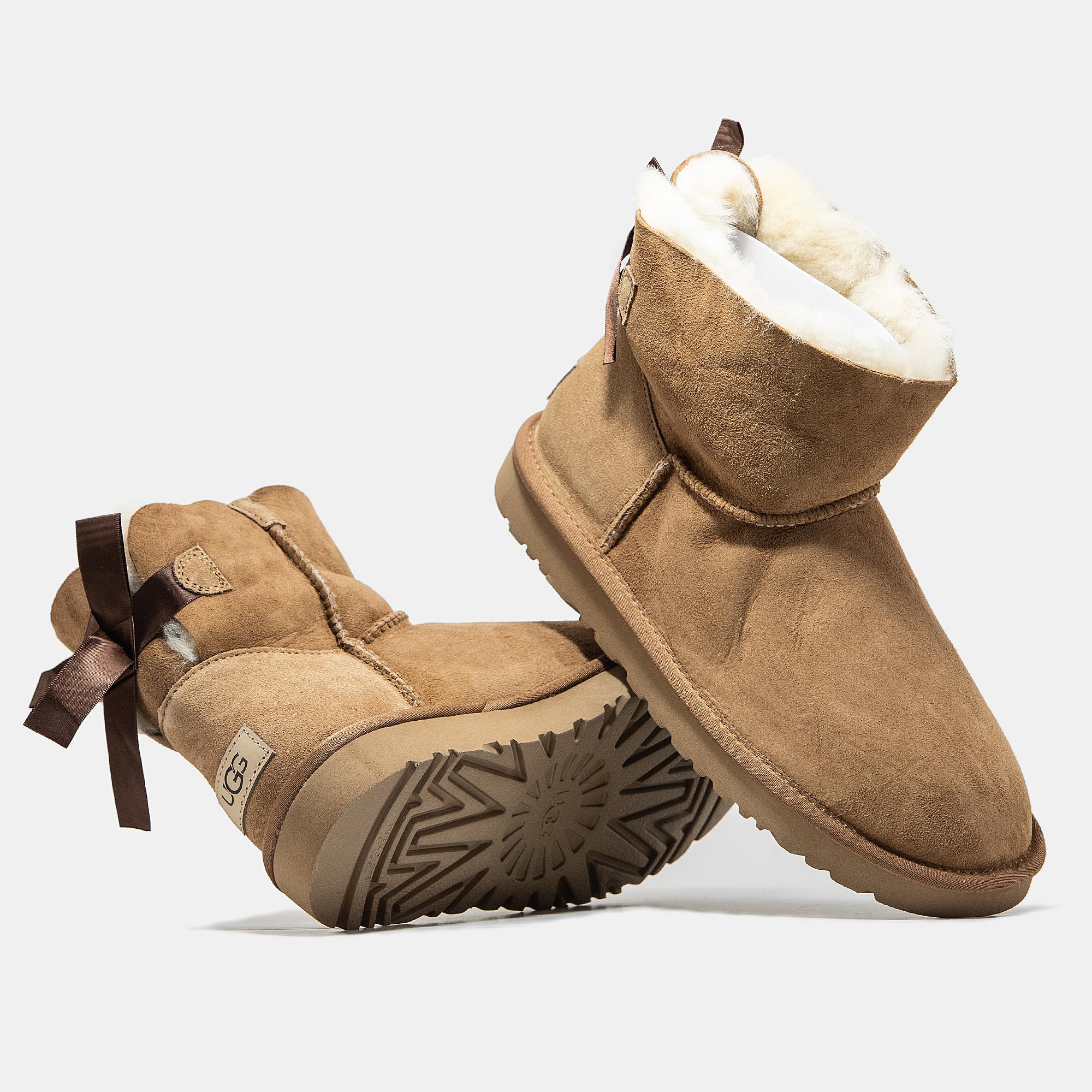 UGG Classic Mini Bailey Bow Chestnut - изображение 6