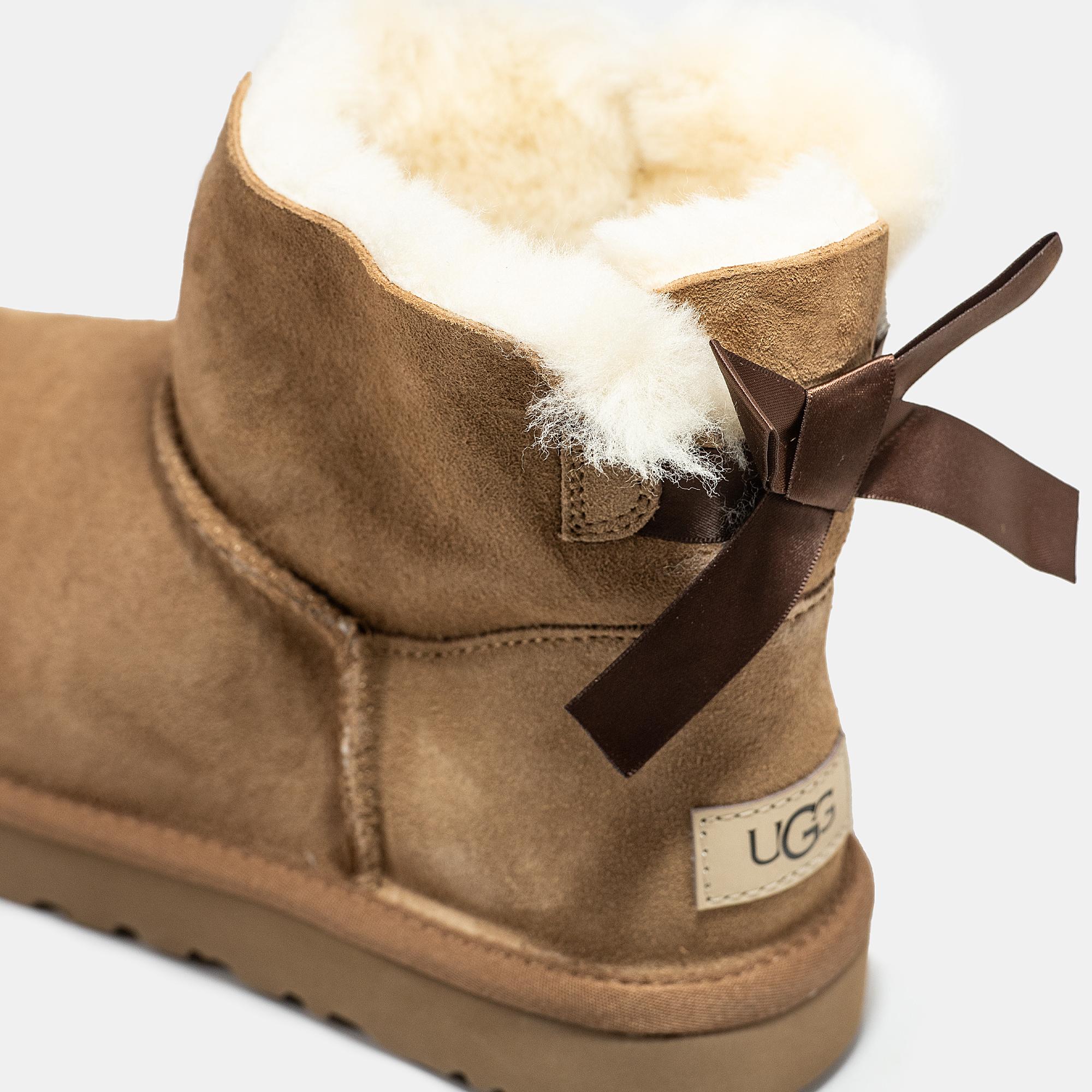 UGG Classic Mini Bailey Bow Chestnut - изображение 7