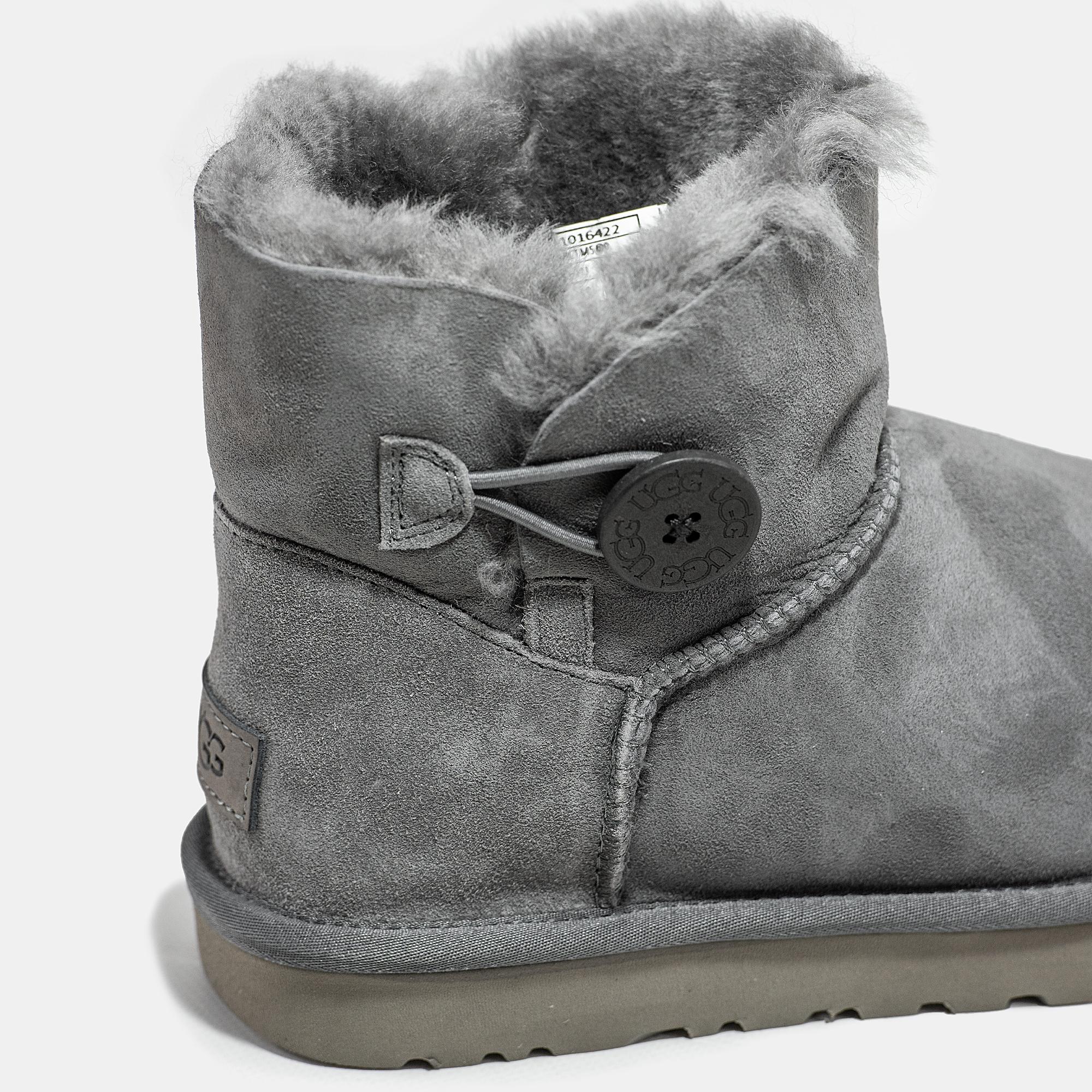 UGG Classic Mini Bailey Button Grey - изображение 7