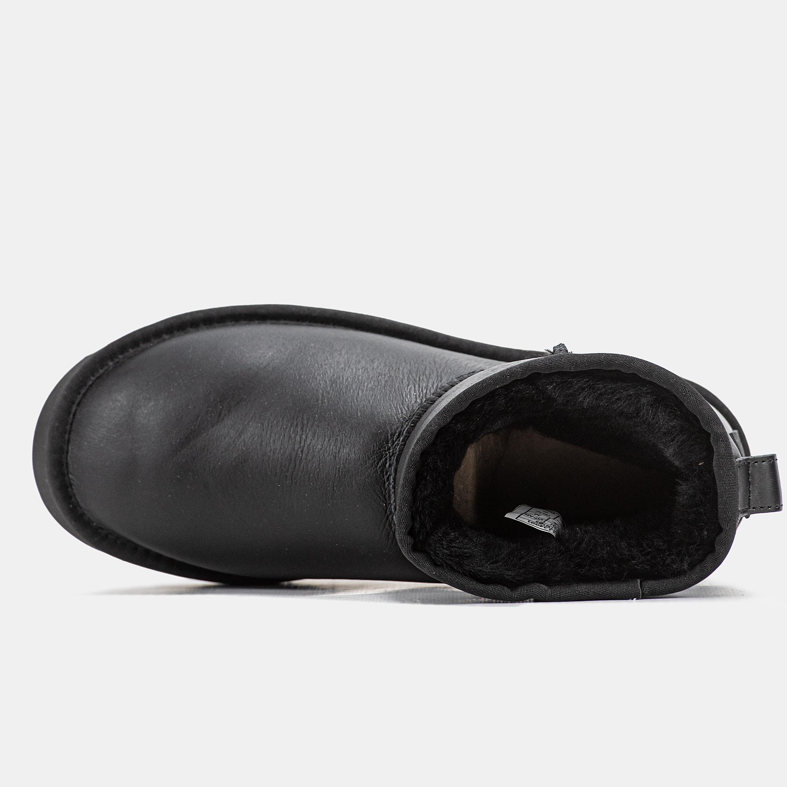 UGG Classic Mini Platform Leather Jet Black - изображение 1