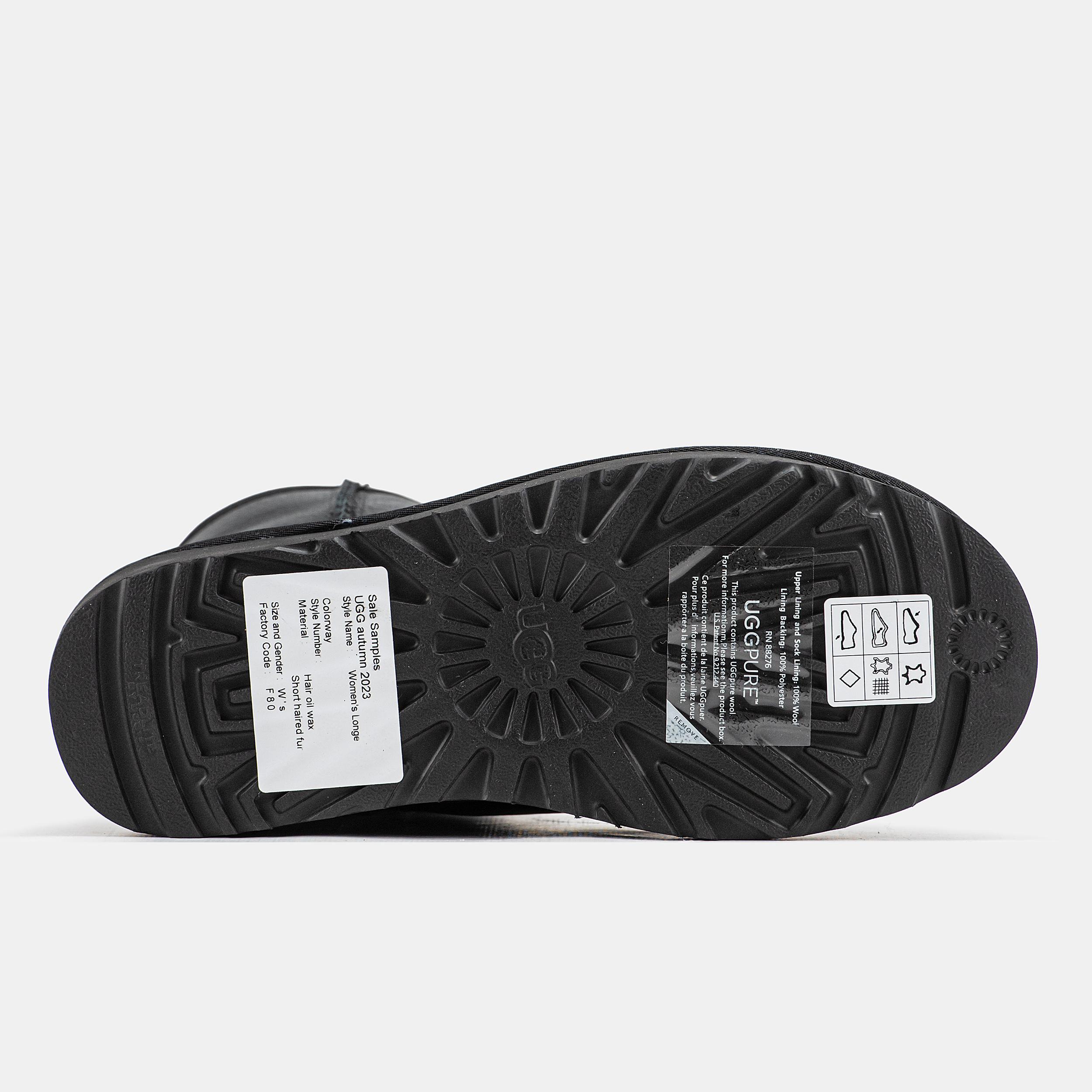 UGG Classic Mini Platform Leather Jet Black - изображение 3