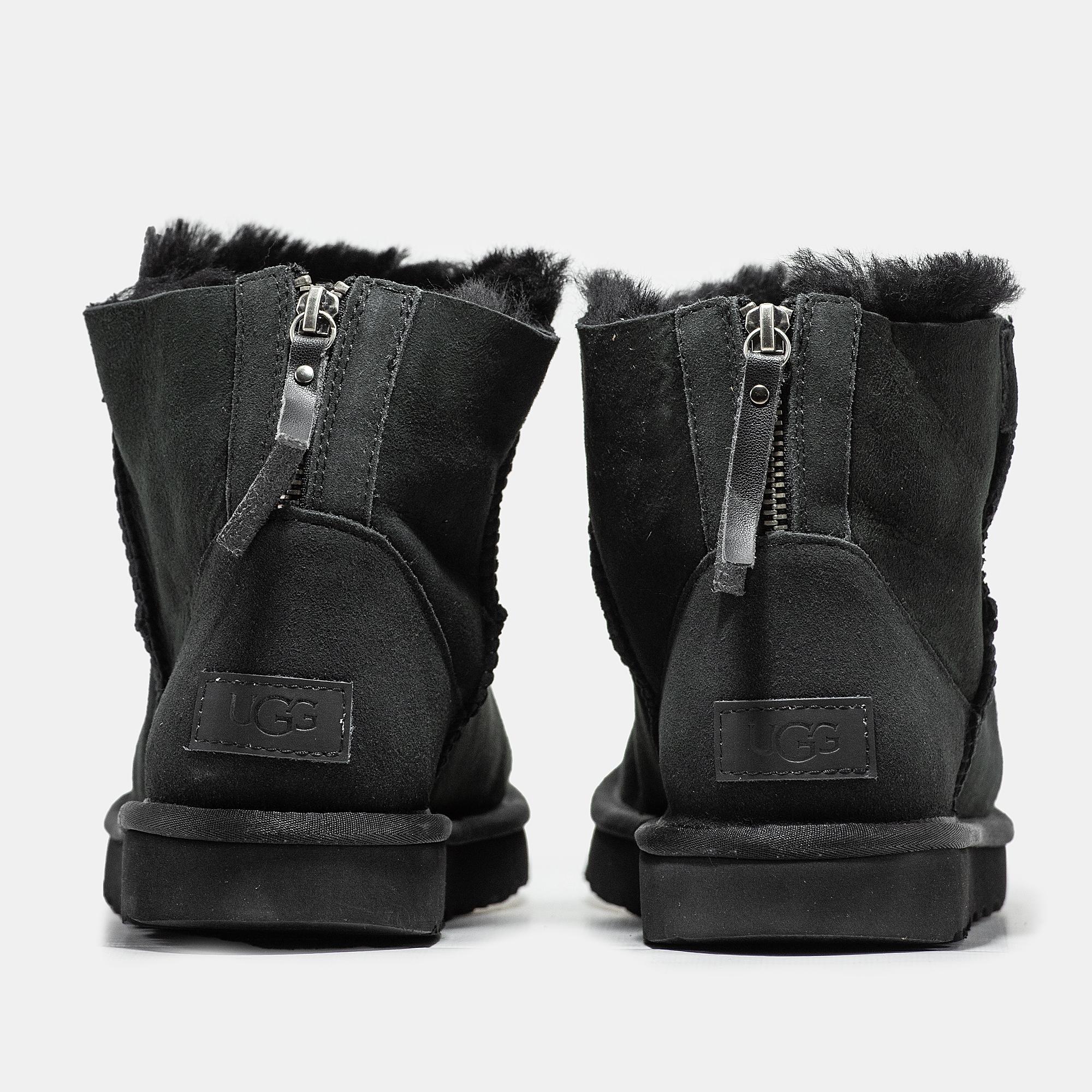 UGG Classic Mini Zip Black Suede - изображение 4