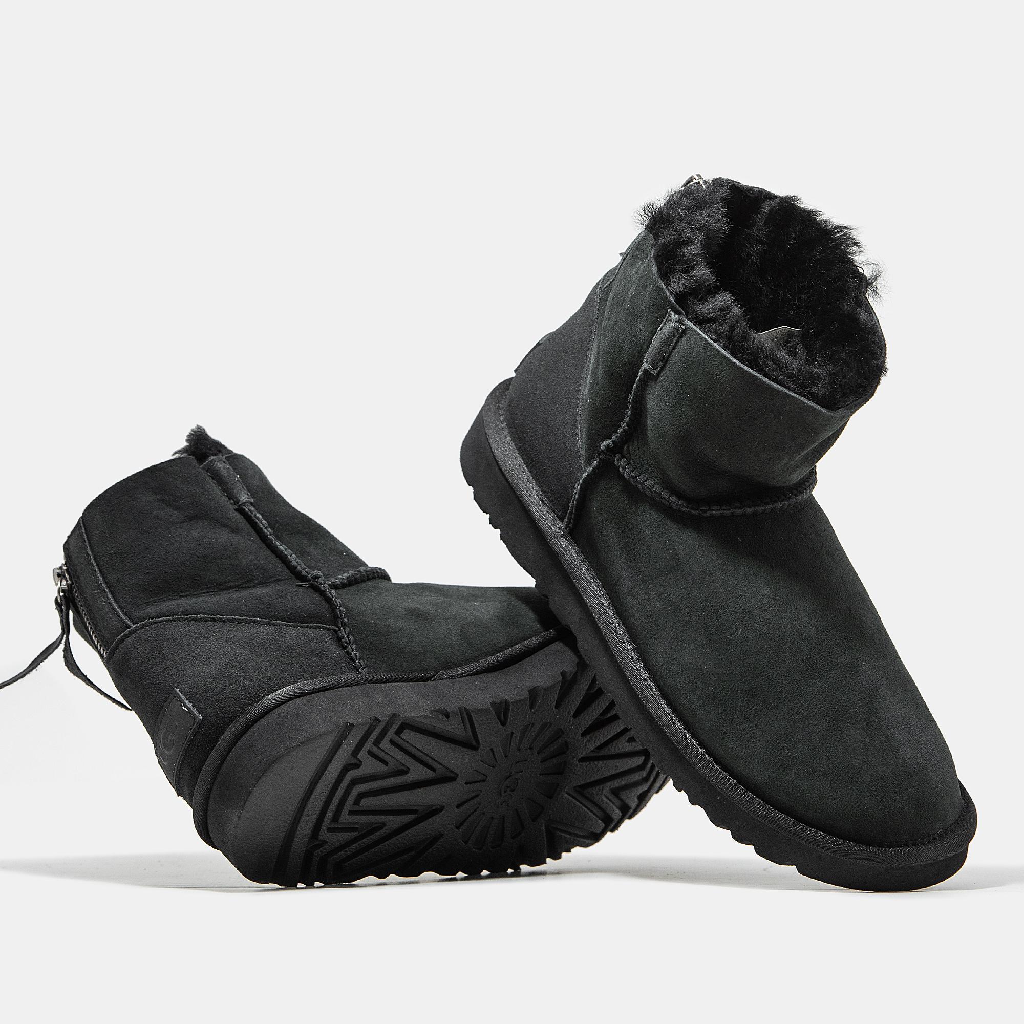 UGG Classic Mini Zip Black Suede - изображение 6