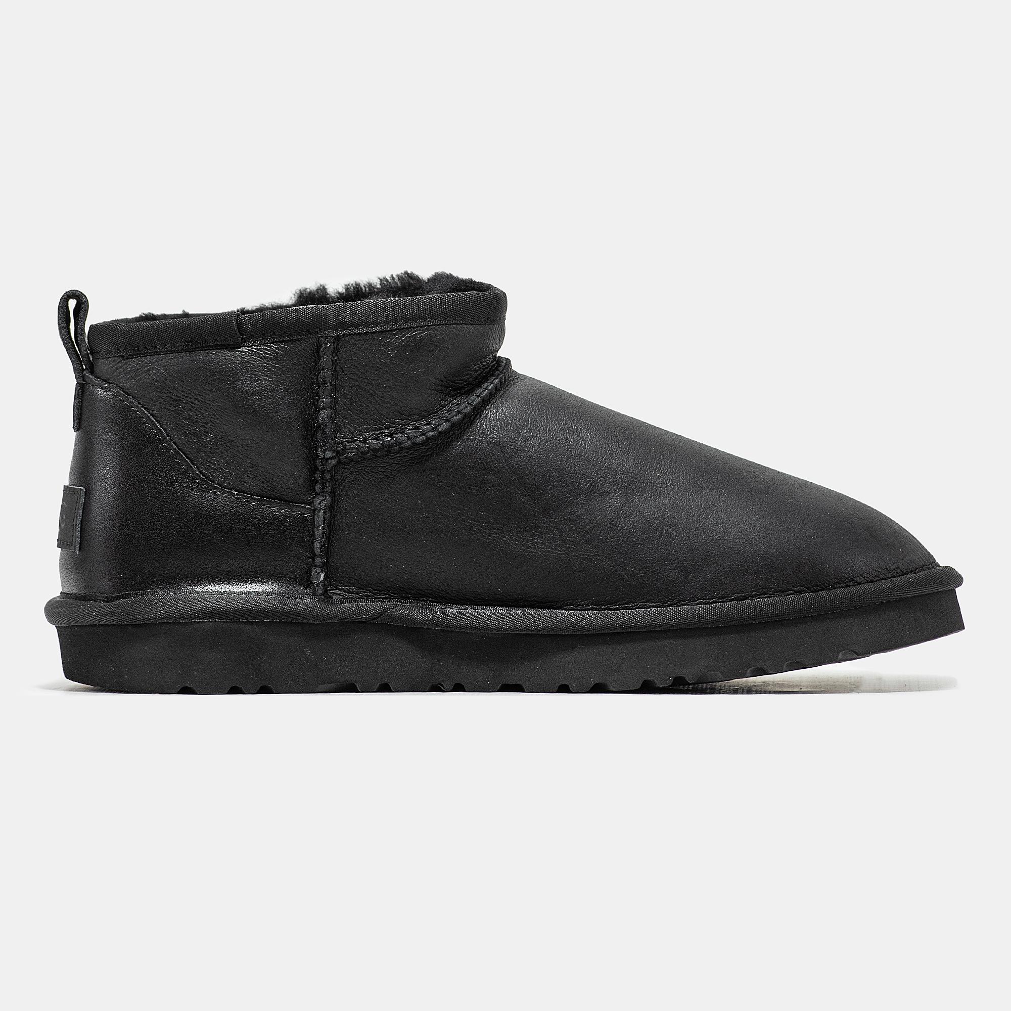 UGG Classic Ultra Mini Leather Black - изображение 2