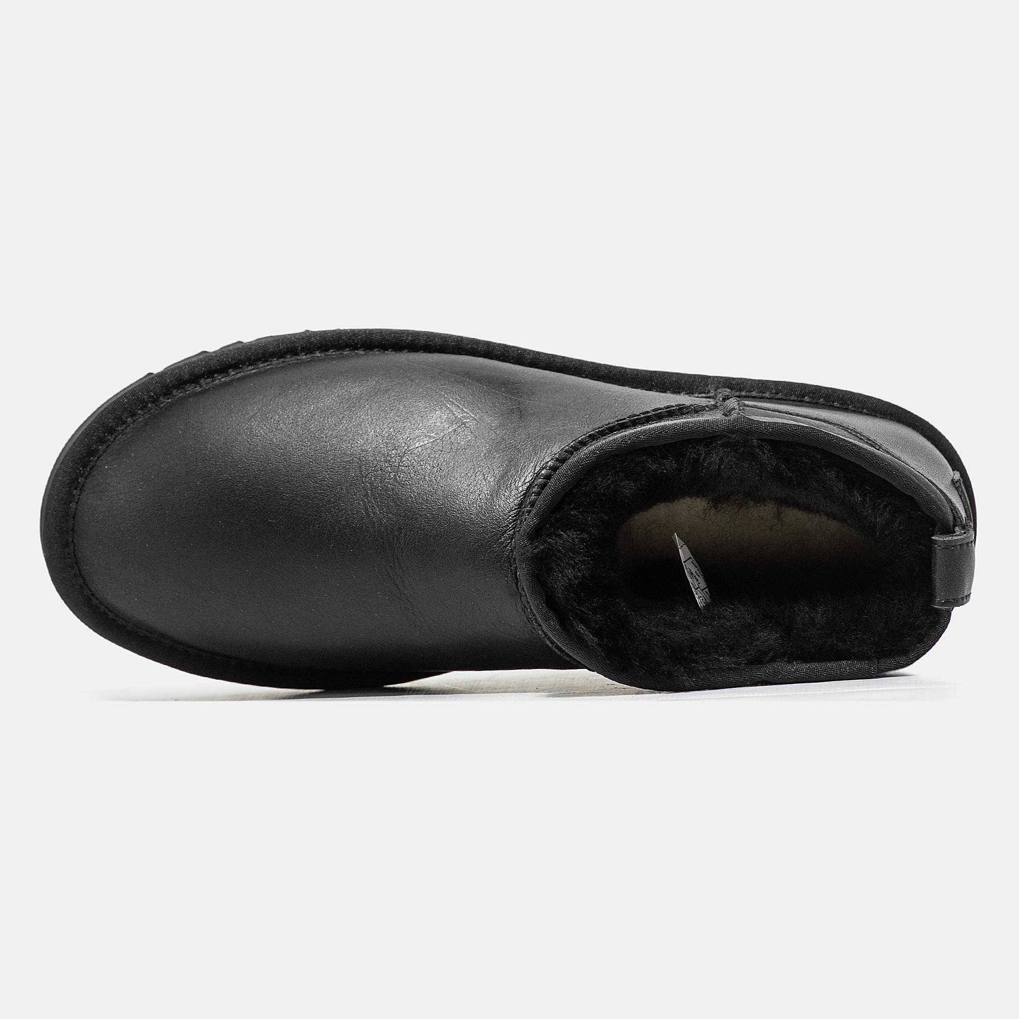UGG Classic Ultra Mini Leather Black - изображение 3