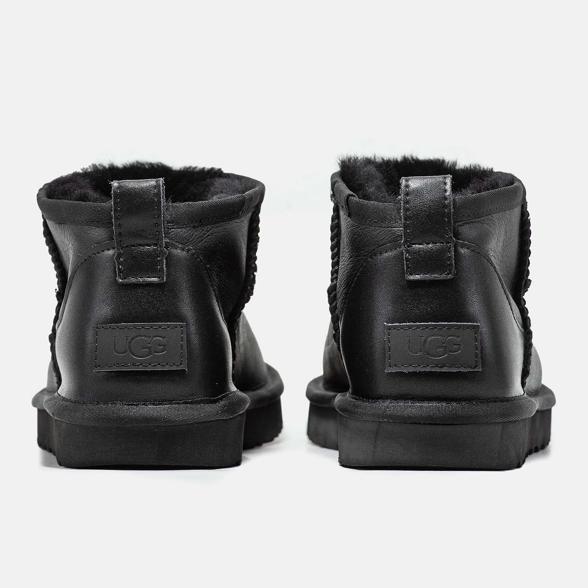 UGG Classic Ultra Mini Leather Black - изображение 4