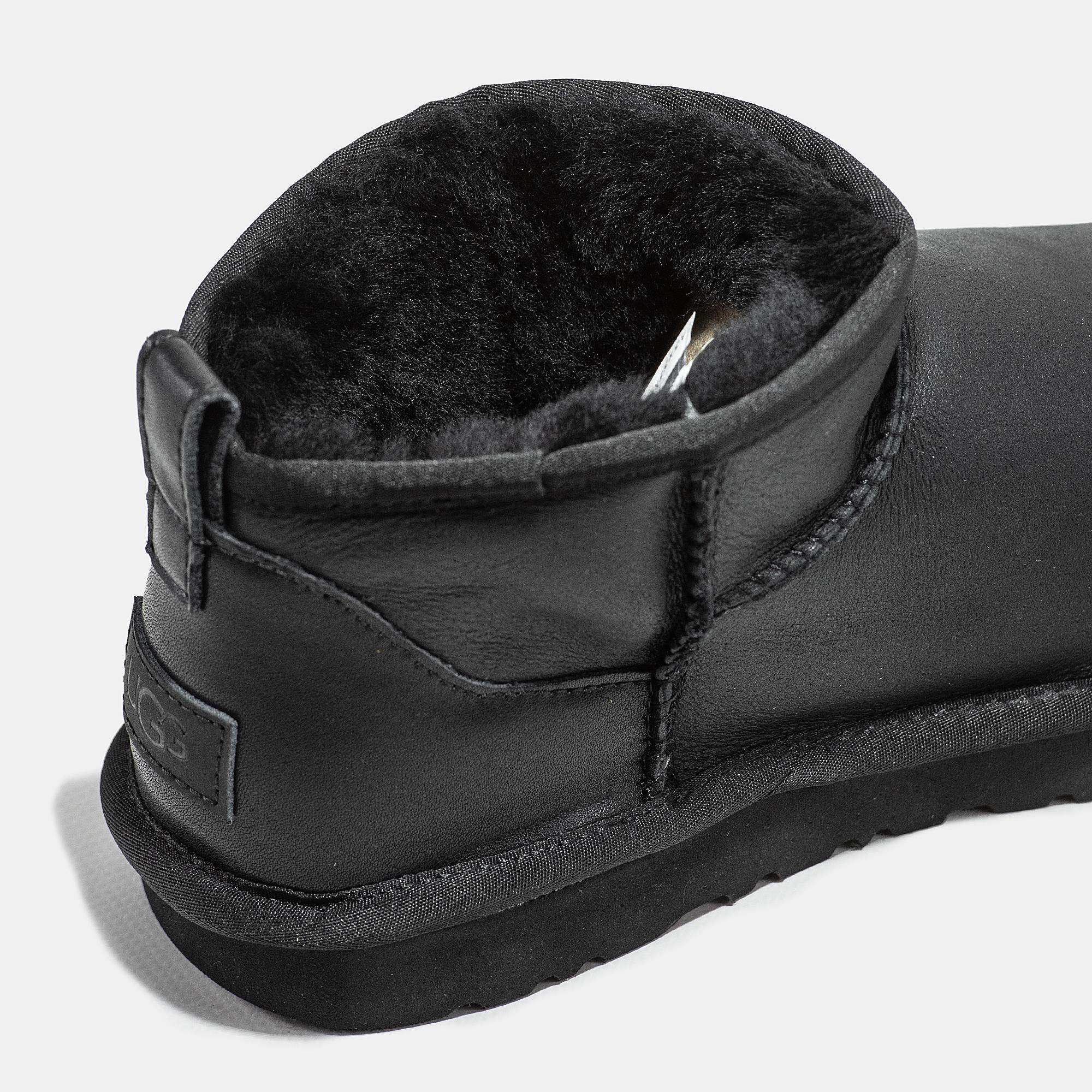 UGG Classic Ultra Mini Leather Black - изображение 7