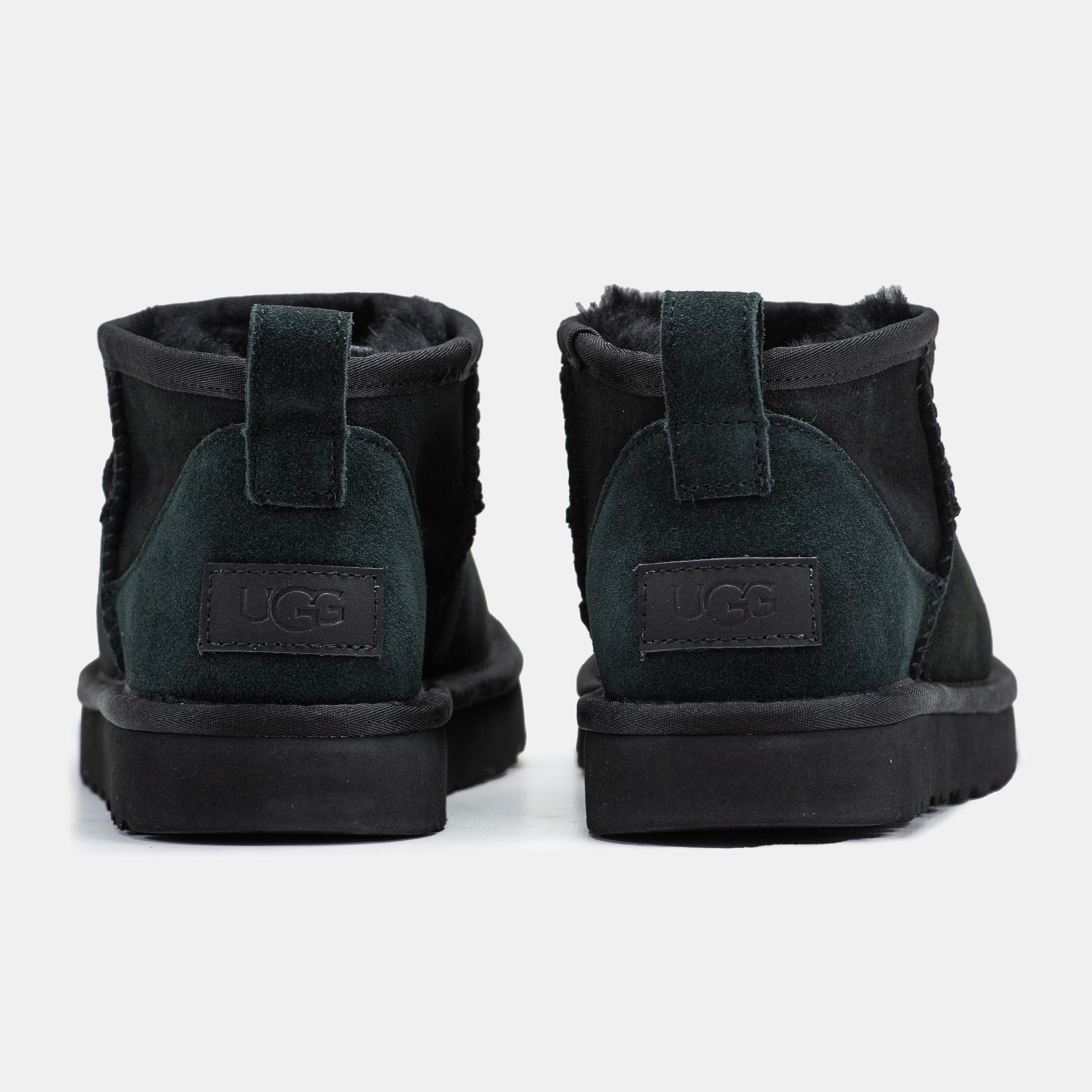 UGG Classic Ultra Mini Black Green Heel - изображение 4