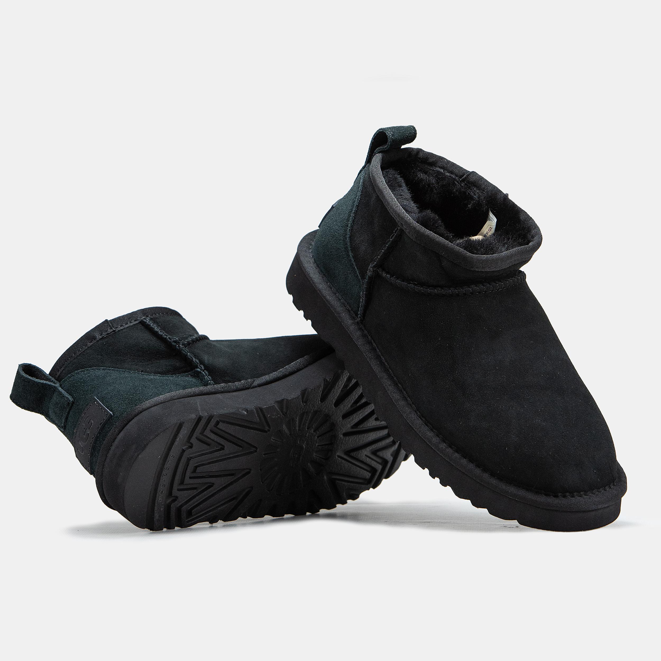 UGG Classic Ultra Mini Black Green Heel - изображение 6