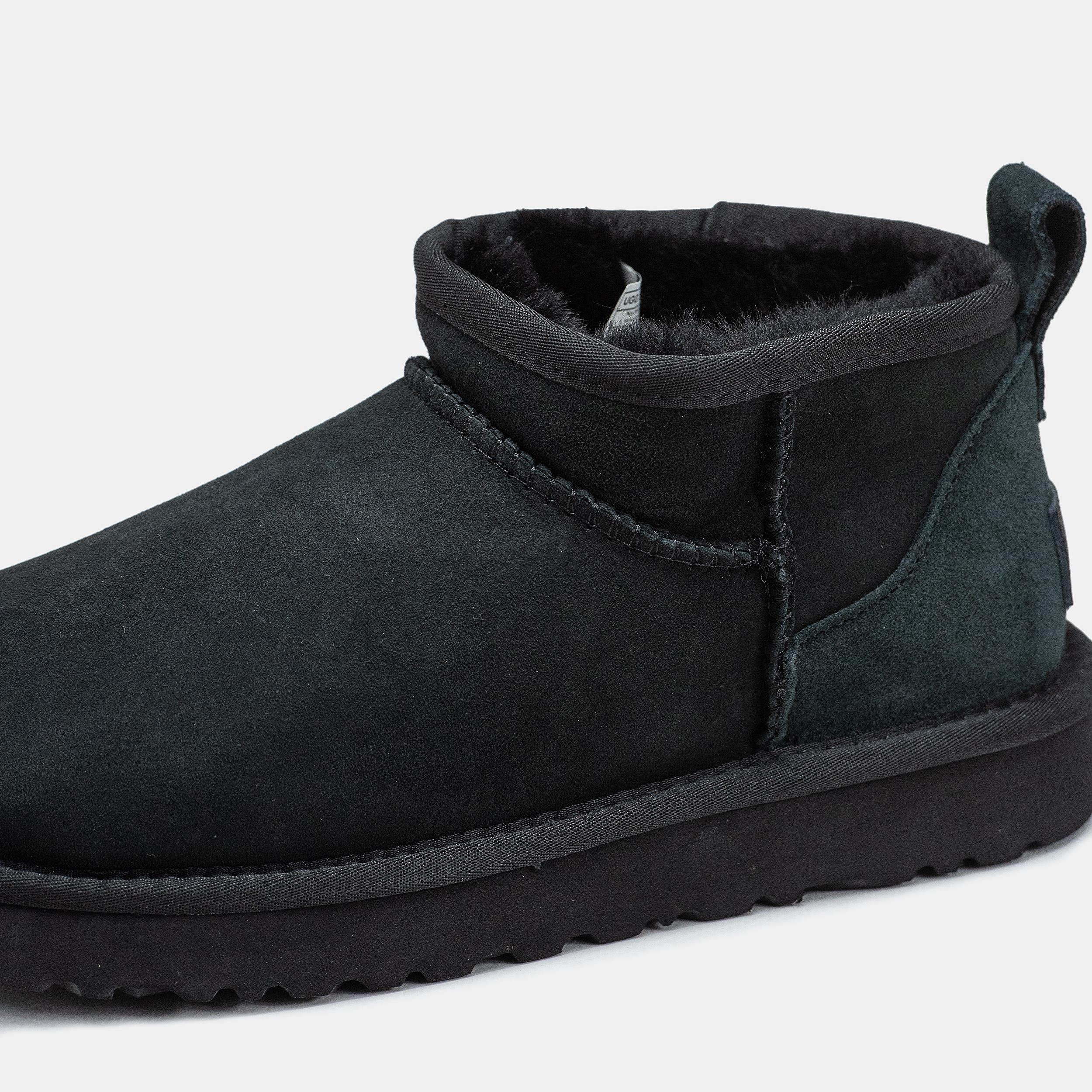 UGG Classic Ultra Mini Black Green Heel - изображение 7