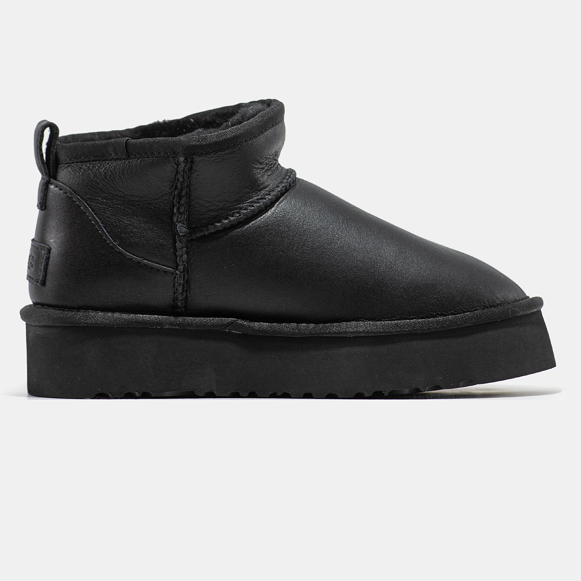UGG Ultra Mini Platform Leather Black - изображение 2