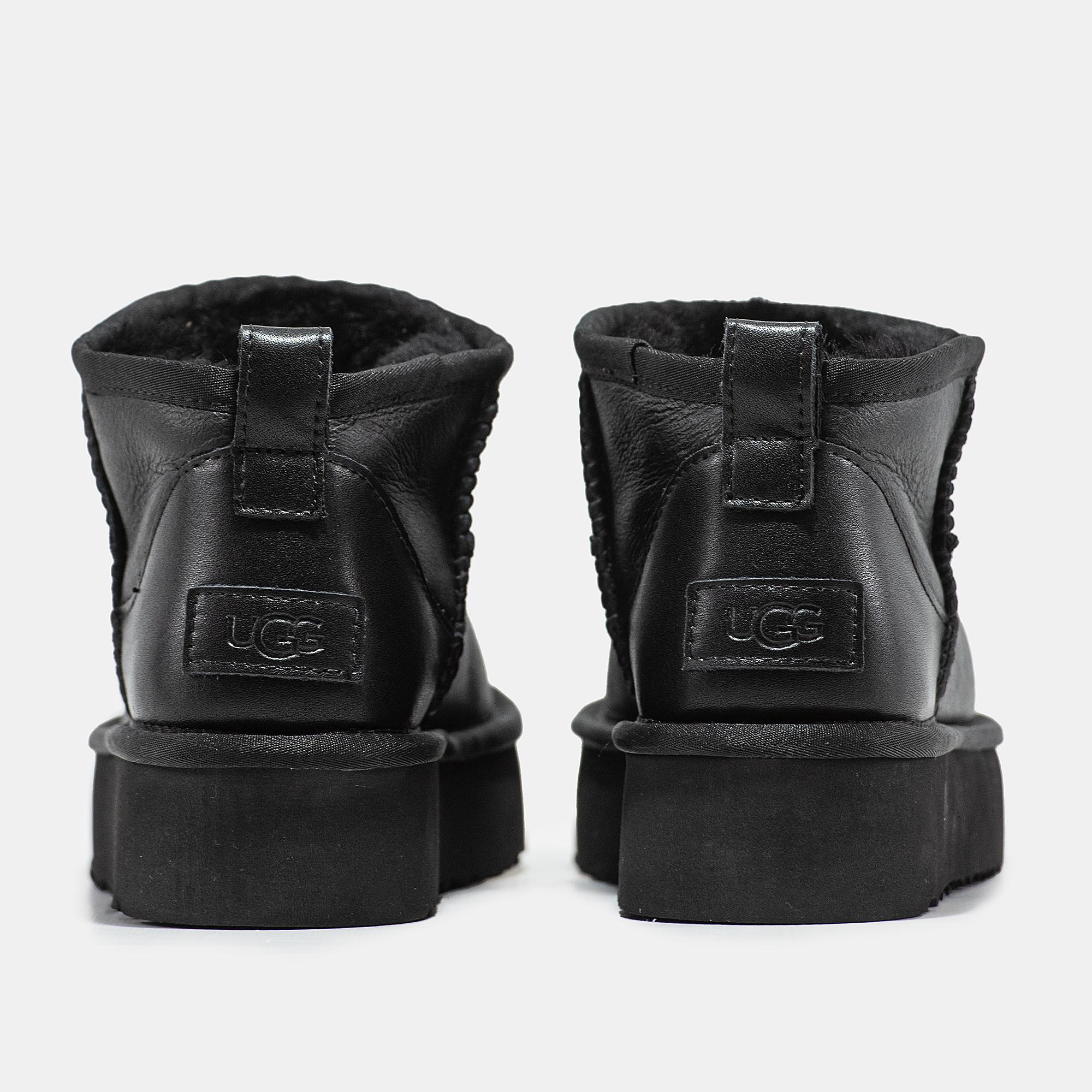 UGG Ultra Mini Platform Leather Black - изображение 4