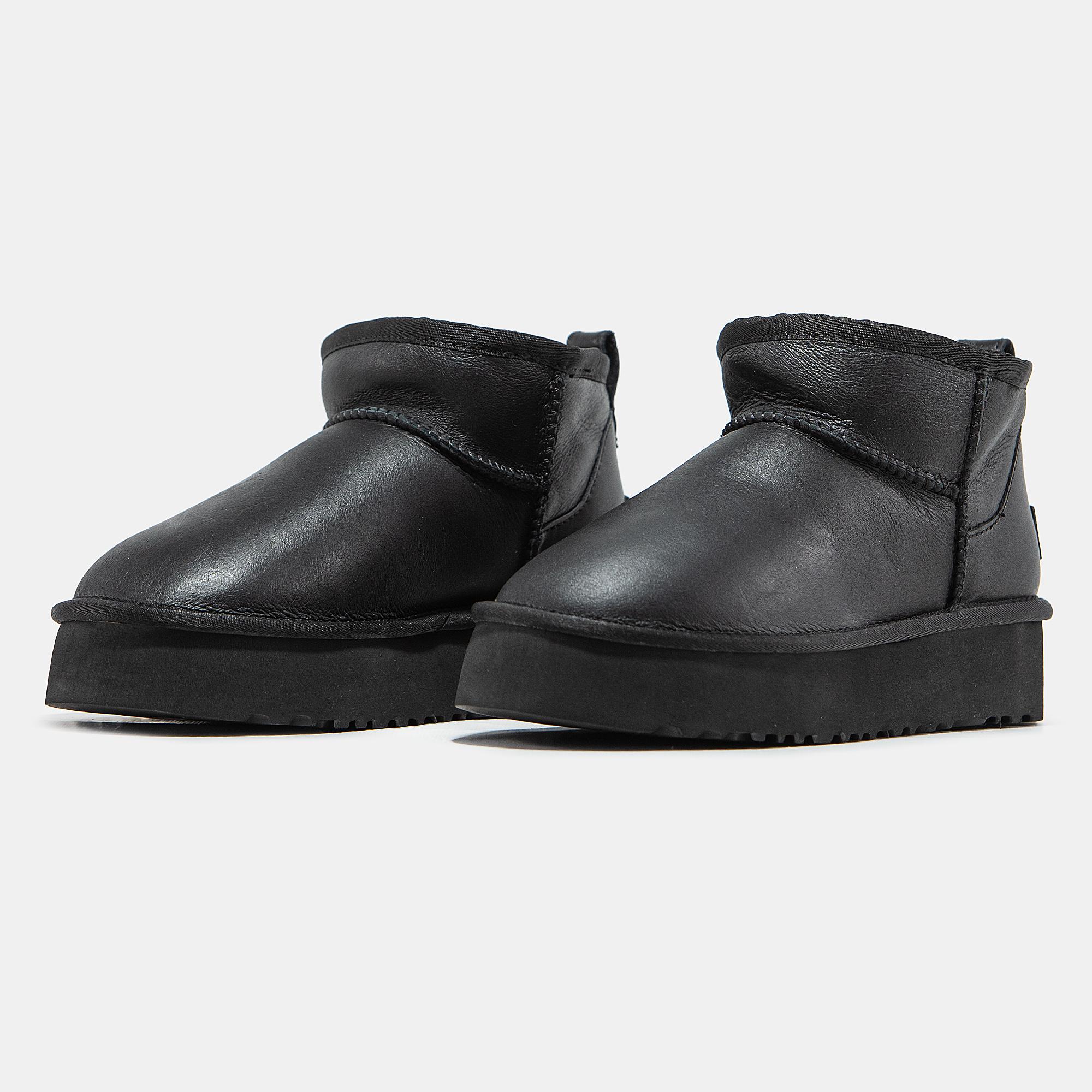 UGG Ultra Mini Platform Leather Black - изображение 5