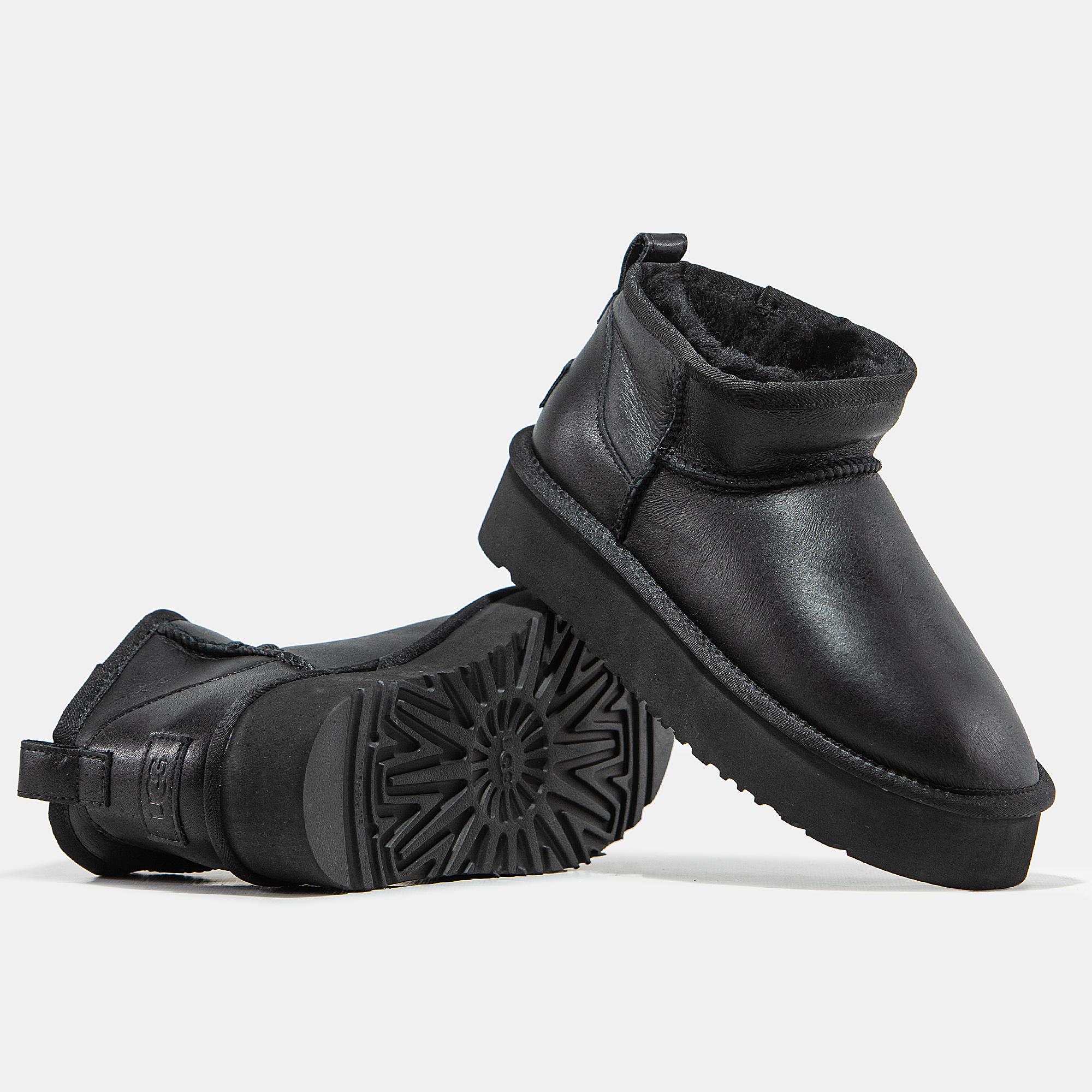 UGG Ultra Mini Platform Leather Black - изображение 6