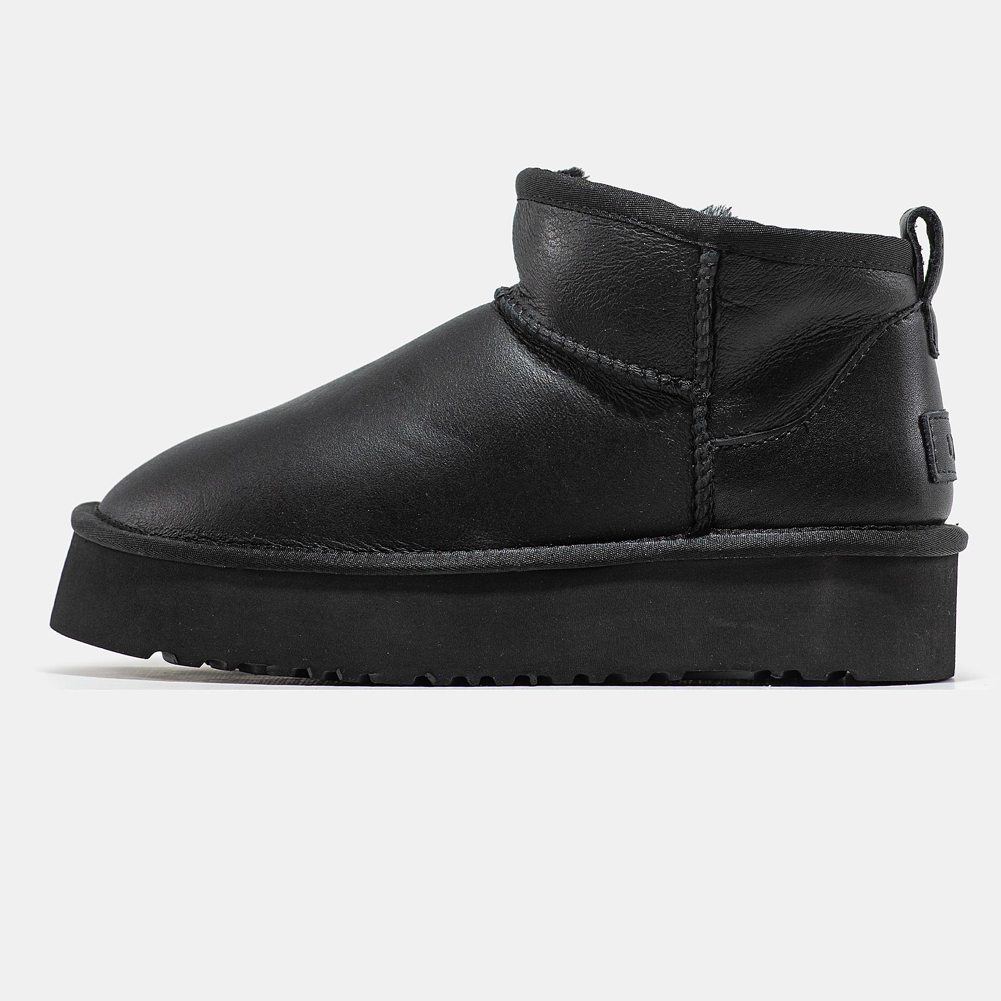UGG Ultra Mini Platform Leather Black